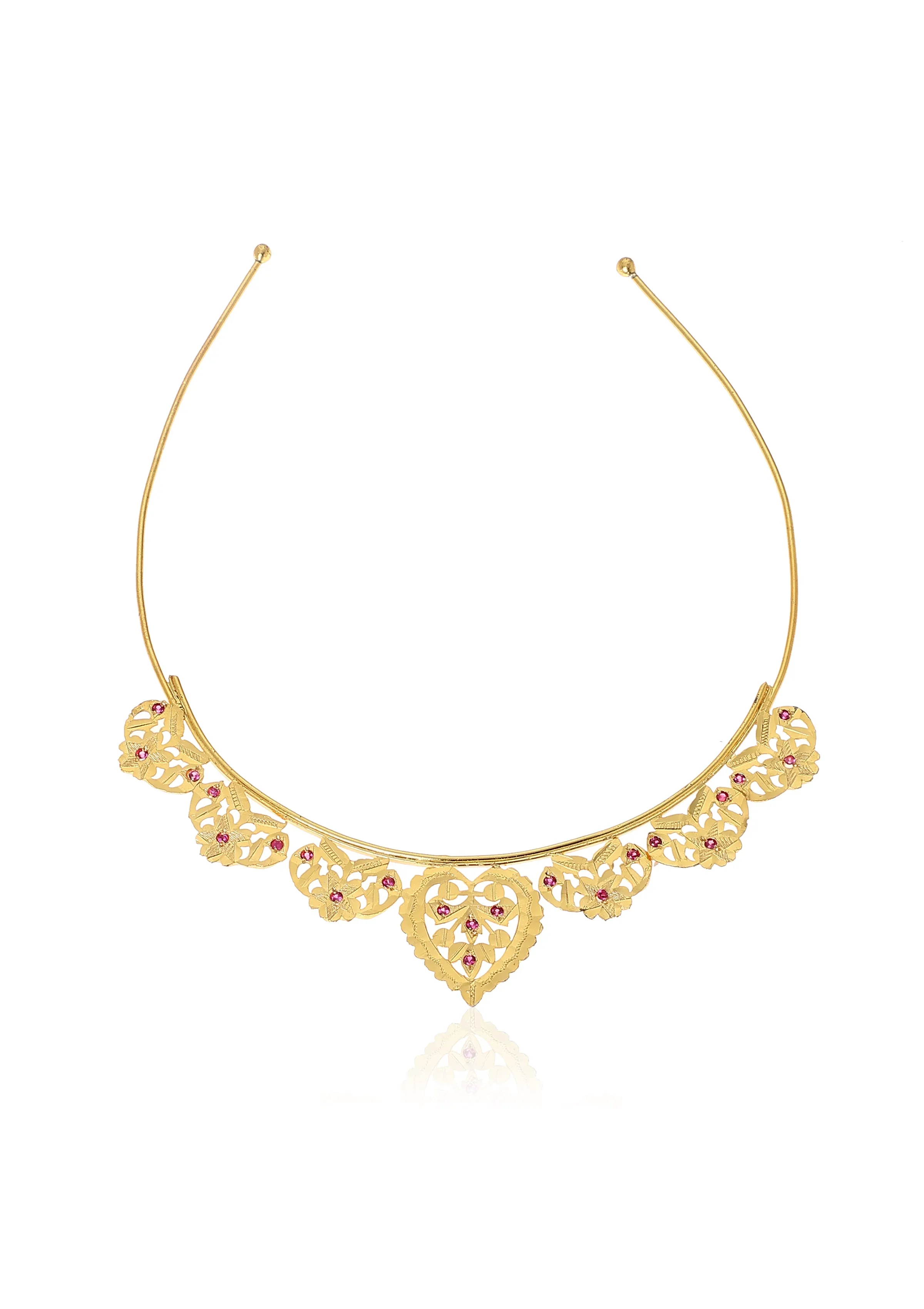 Tajbano Gold Tone Silver Hair Band