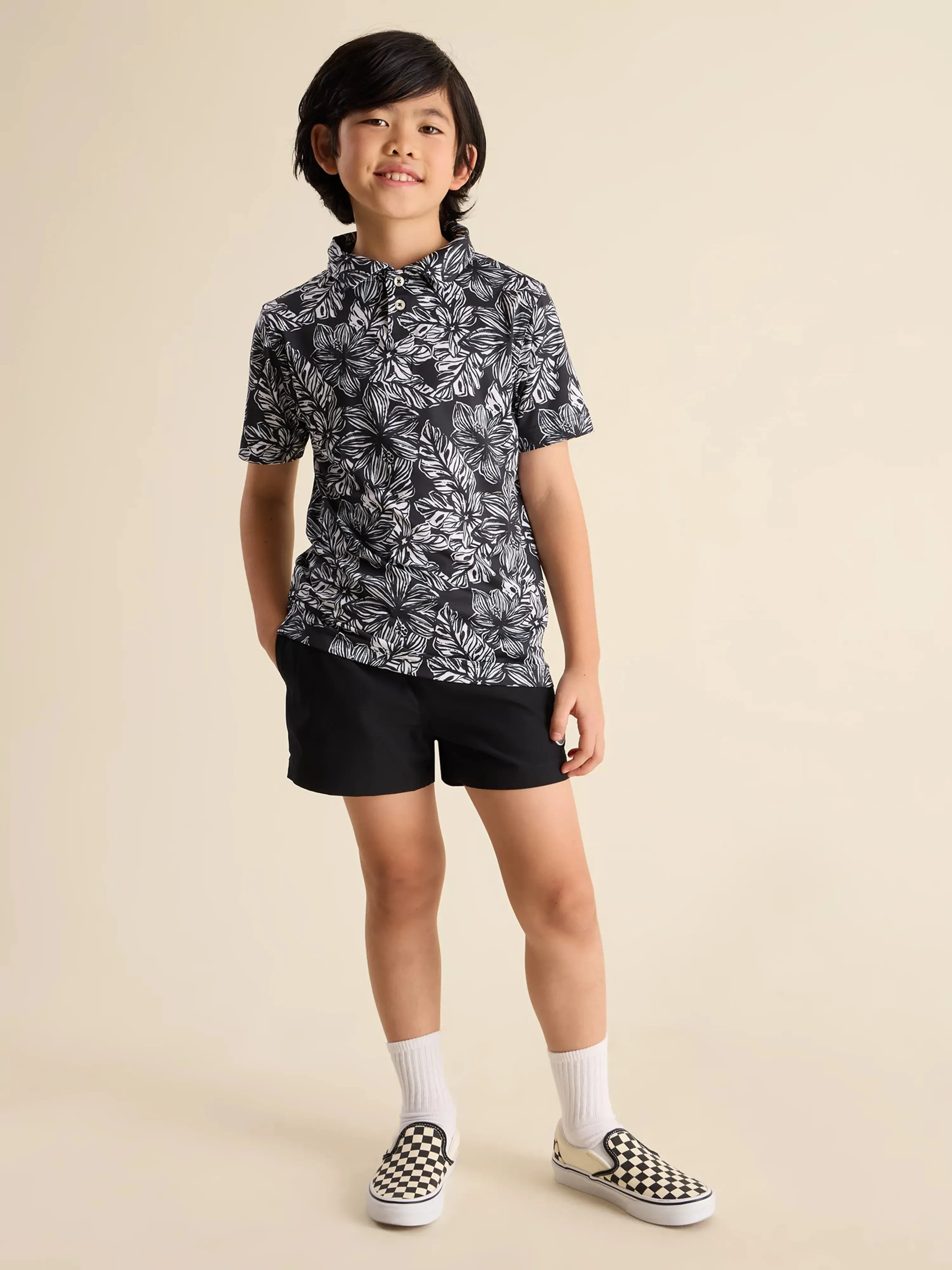 The Floral Estate (Boys Performance Polo)