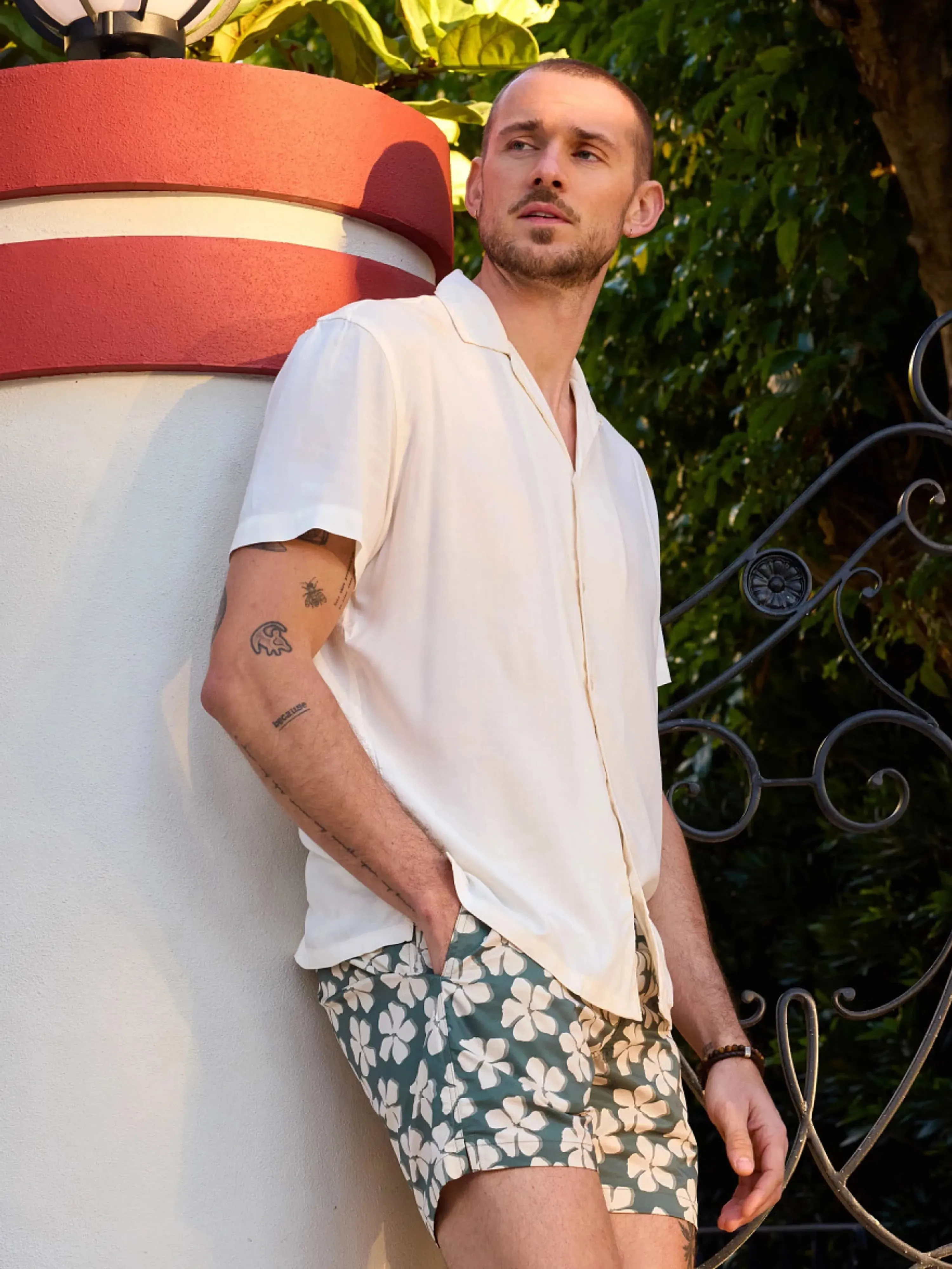 The Ivory Lotus (Rayon Sunday Shirt)