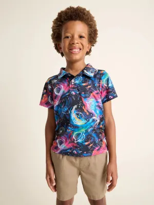 The Lil Galactic Odyssey (Little Kids Performance Polo)