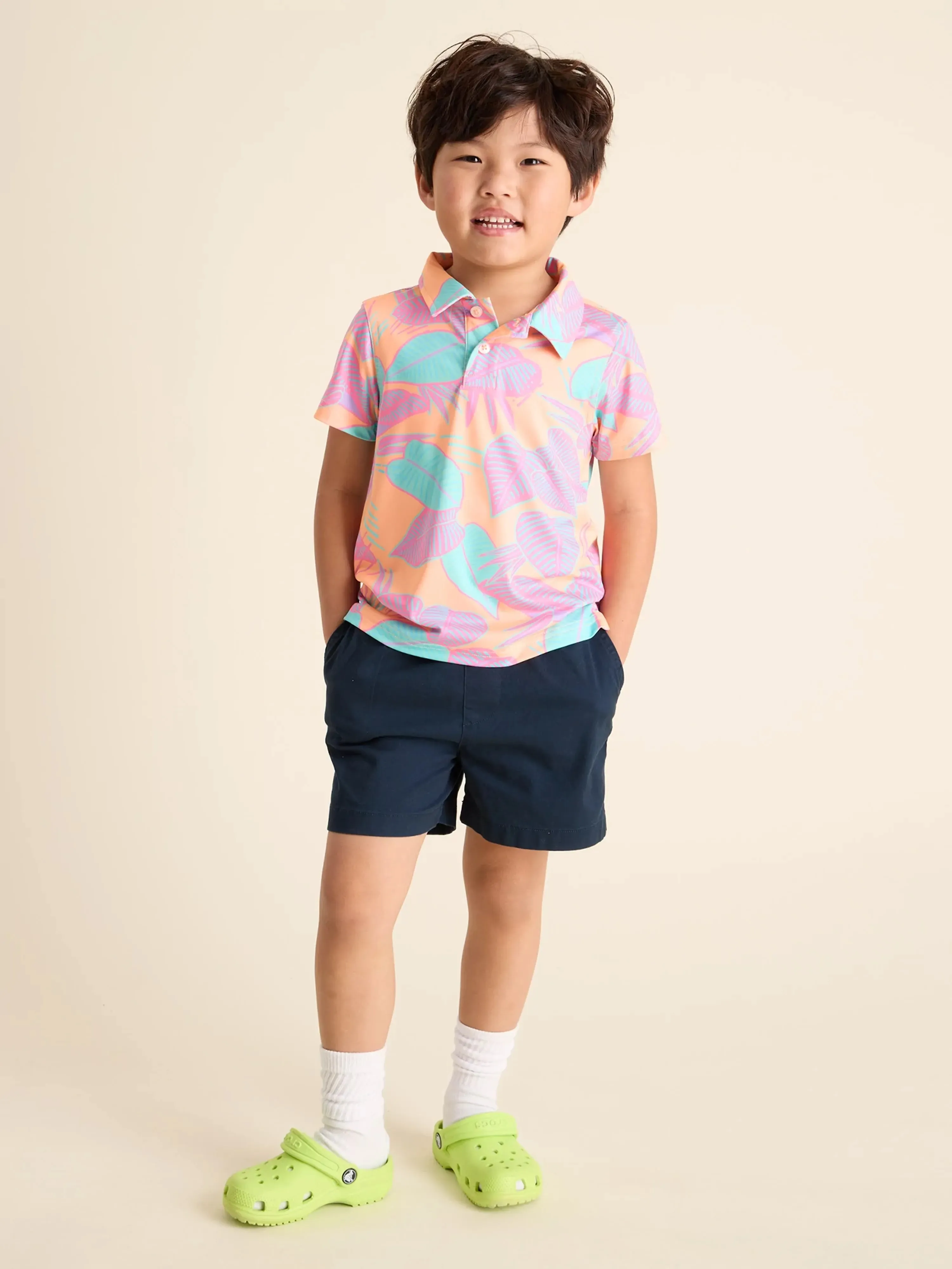 The Lil Posh Palms (Toddler Performance Polo)