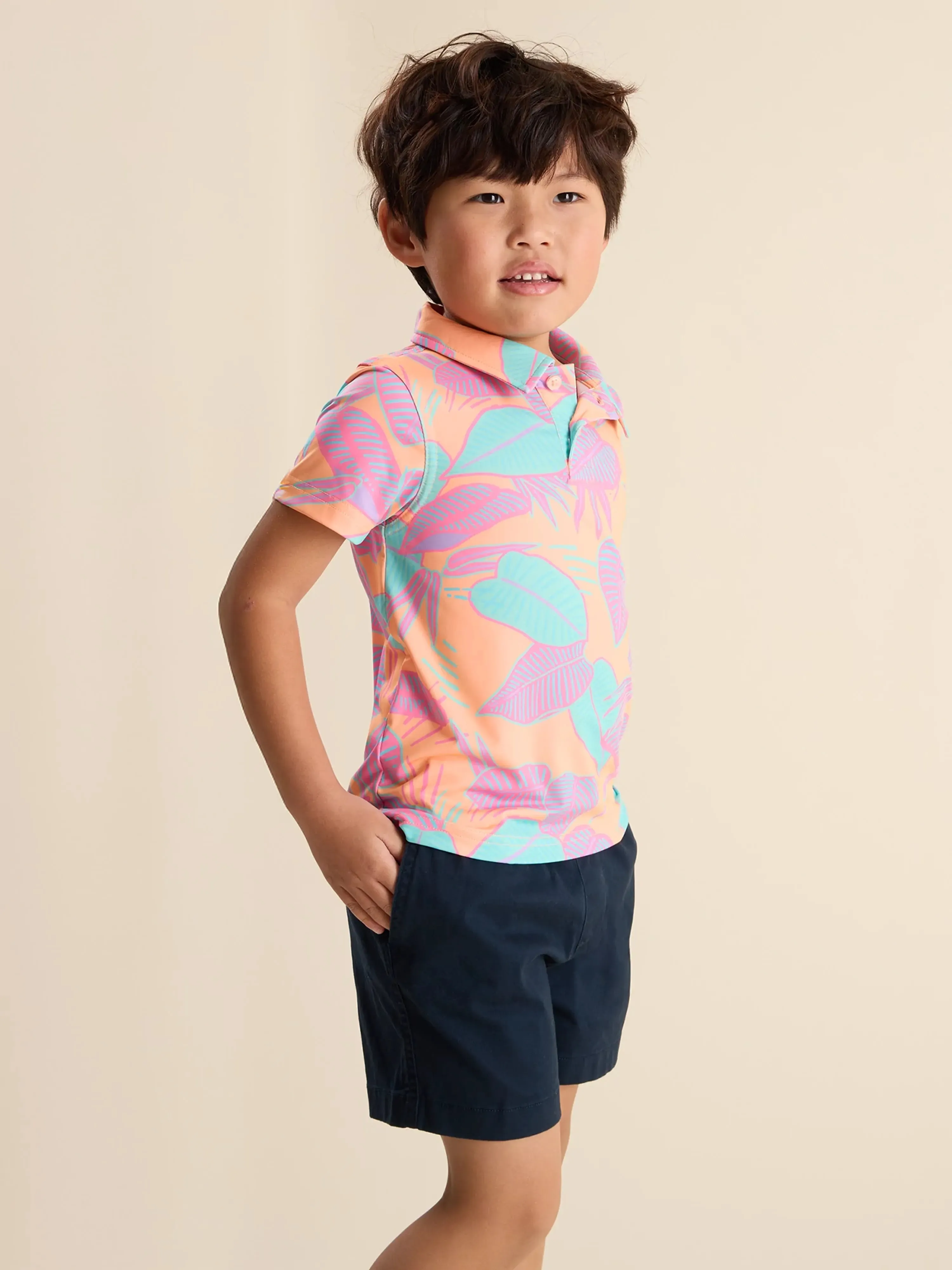 The Lil Posh Palms (Toddler Performance Polo)