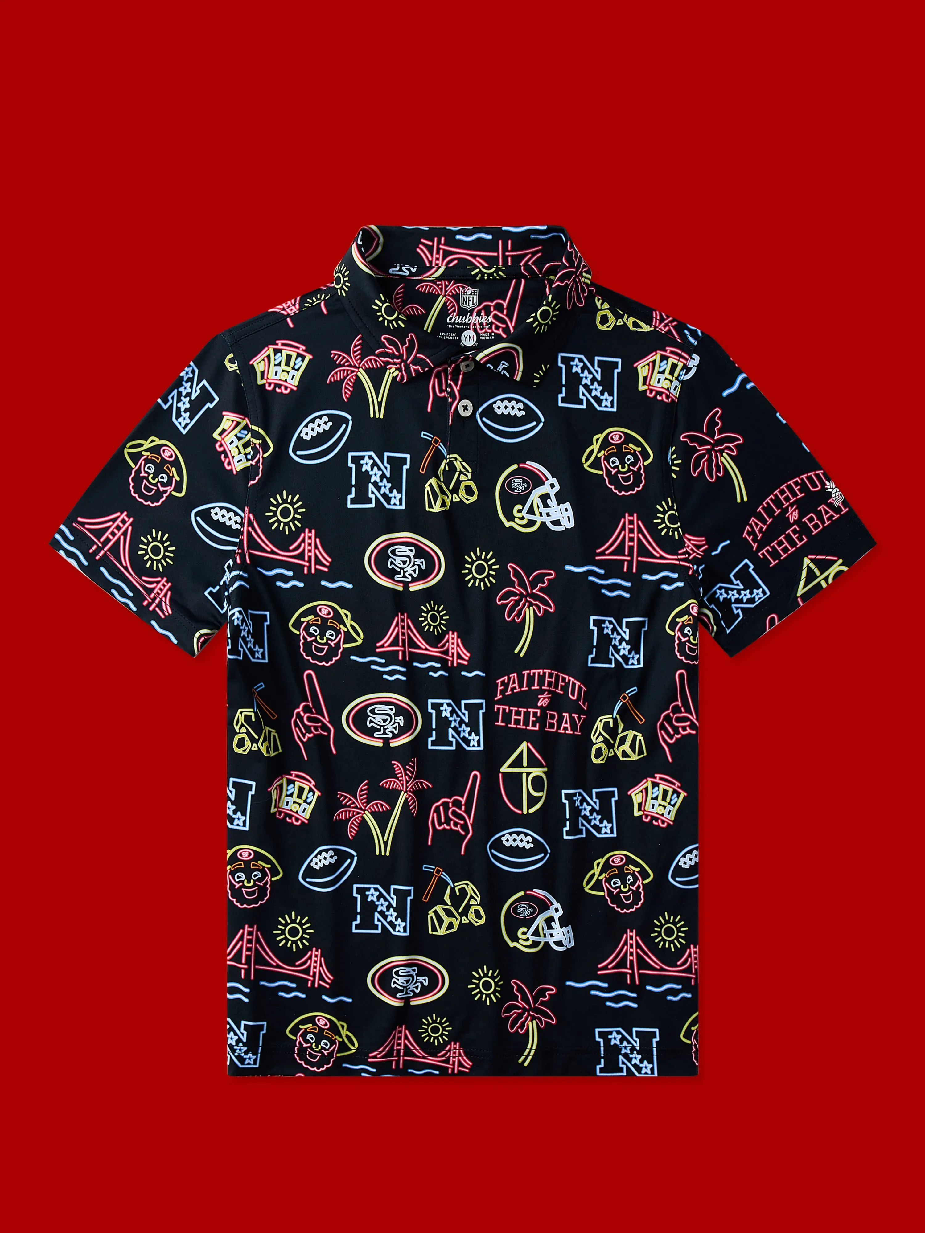 The Neon 49ers (NFL Boys Performance Polo)