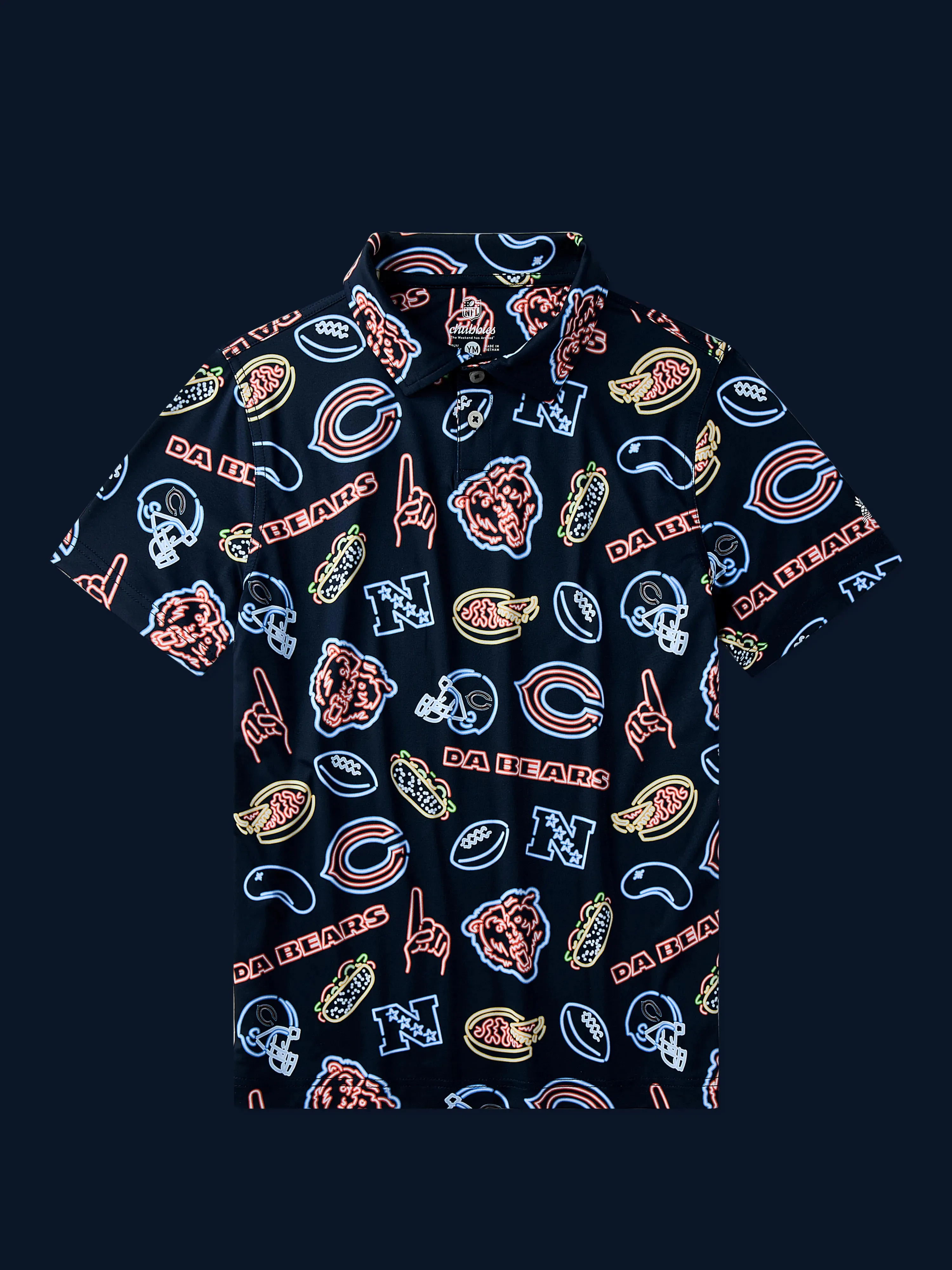 The Neon Bears (NFL Boys Performance Polo)