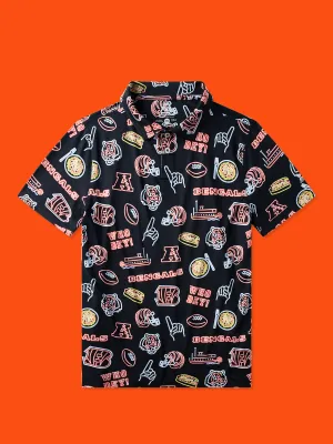 The Neon Bengals (NFL Boys Performance Polo)