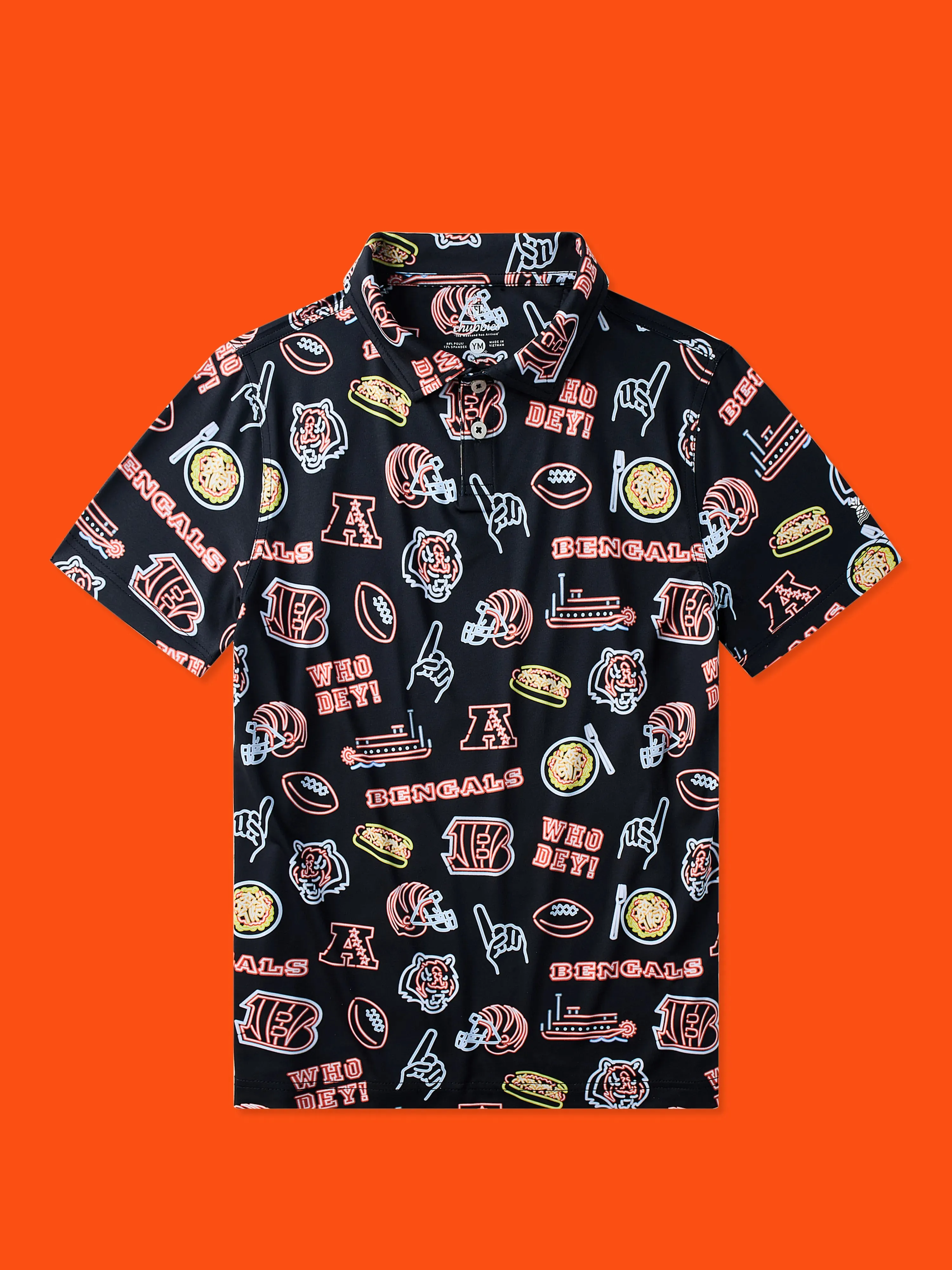 The Neon Bengals (NFL Boys Performance Polo)