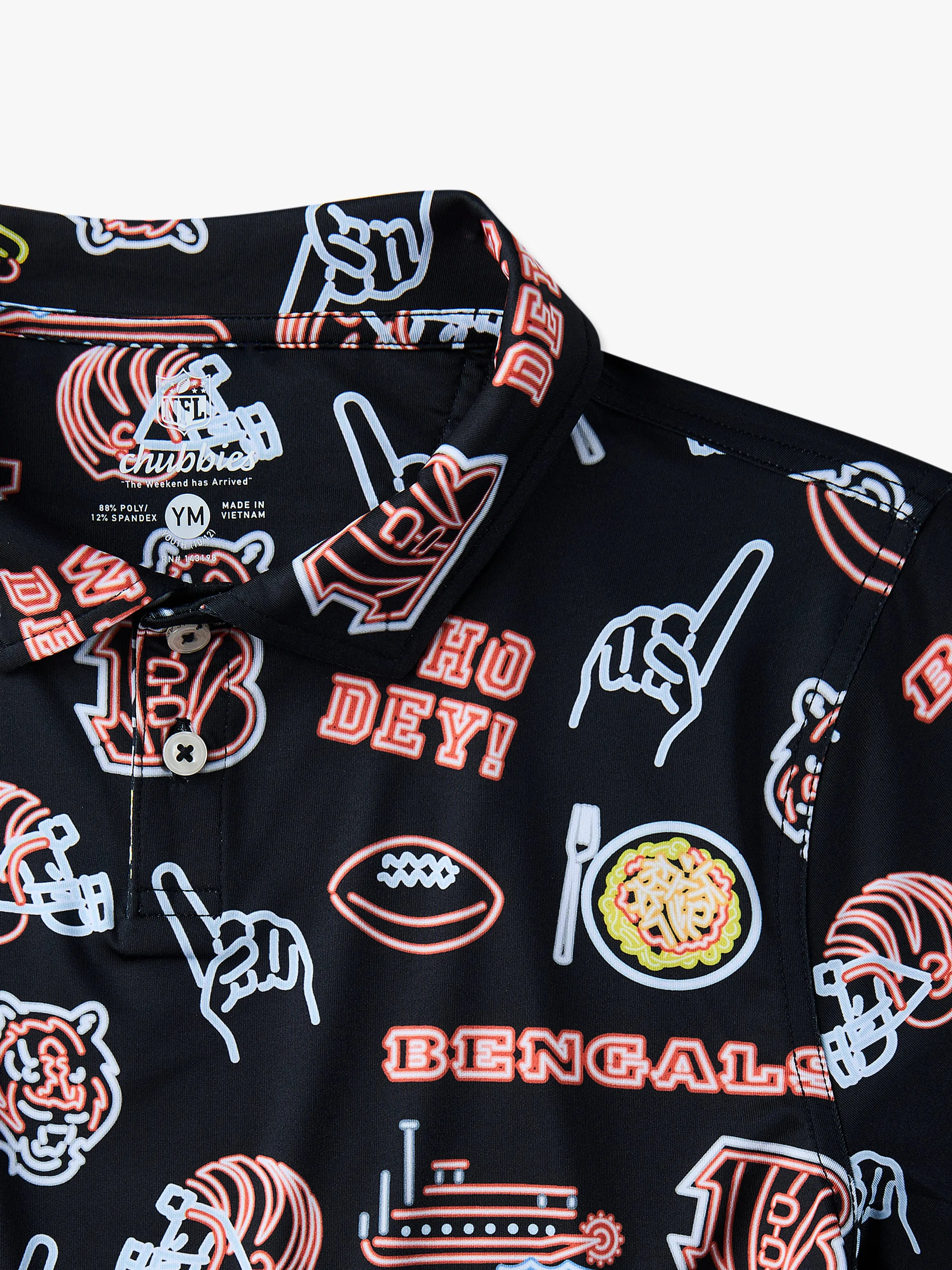The Neon Bengals (NFL Boys Performance Polo)