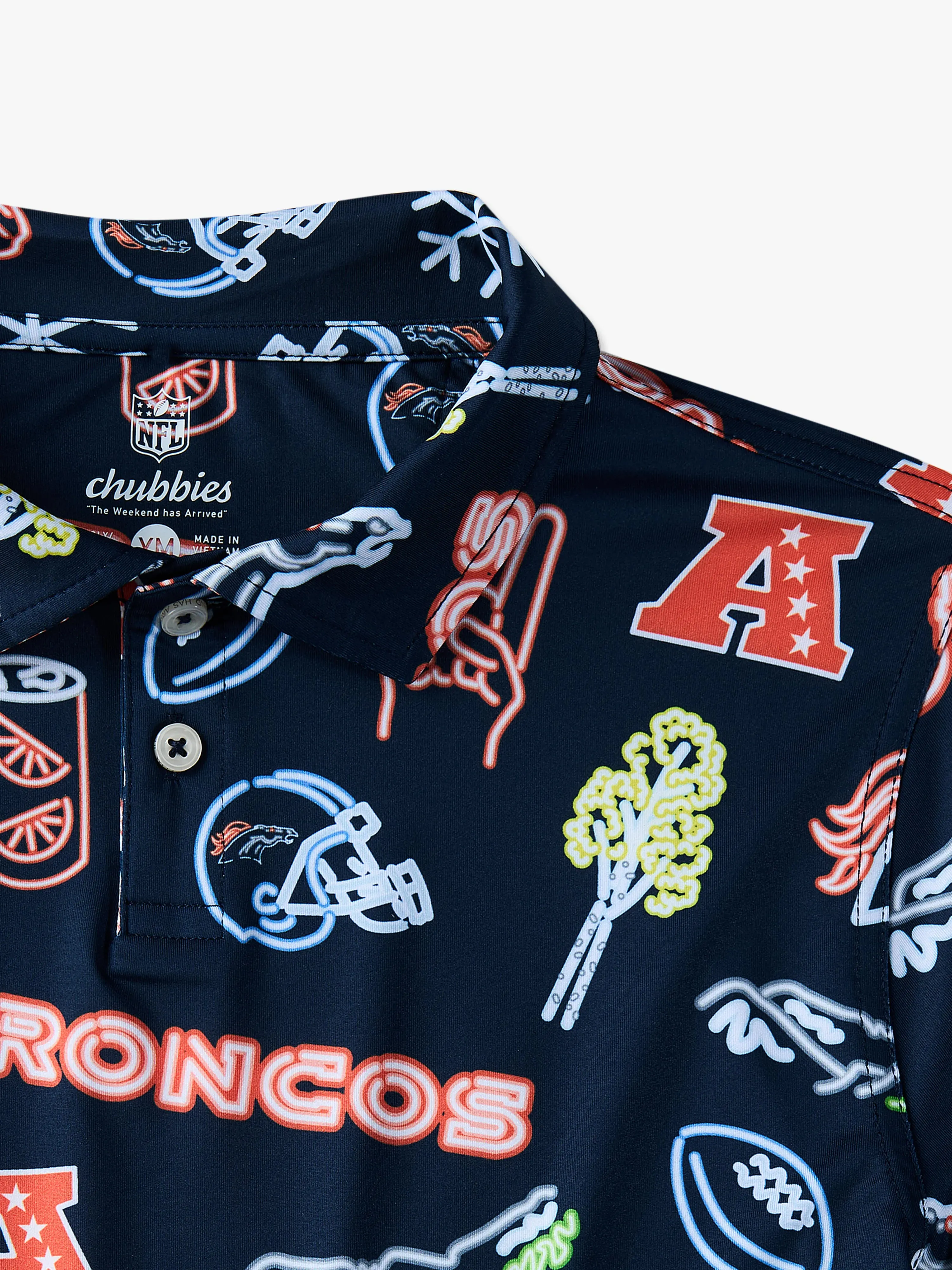 The Neon Broncos (NFL Boys Performance Polo)
