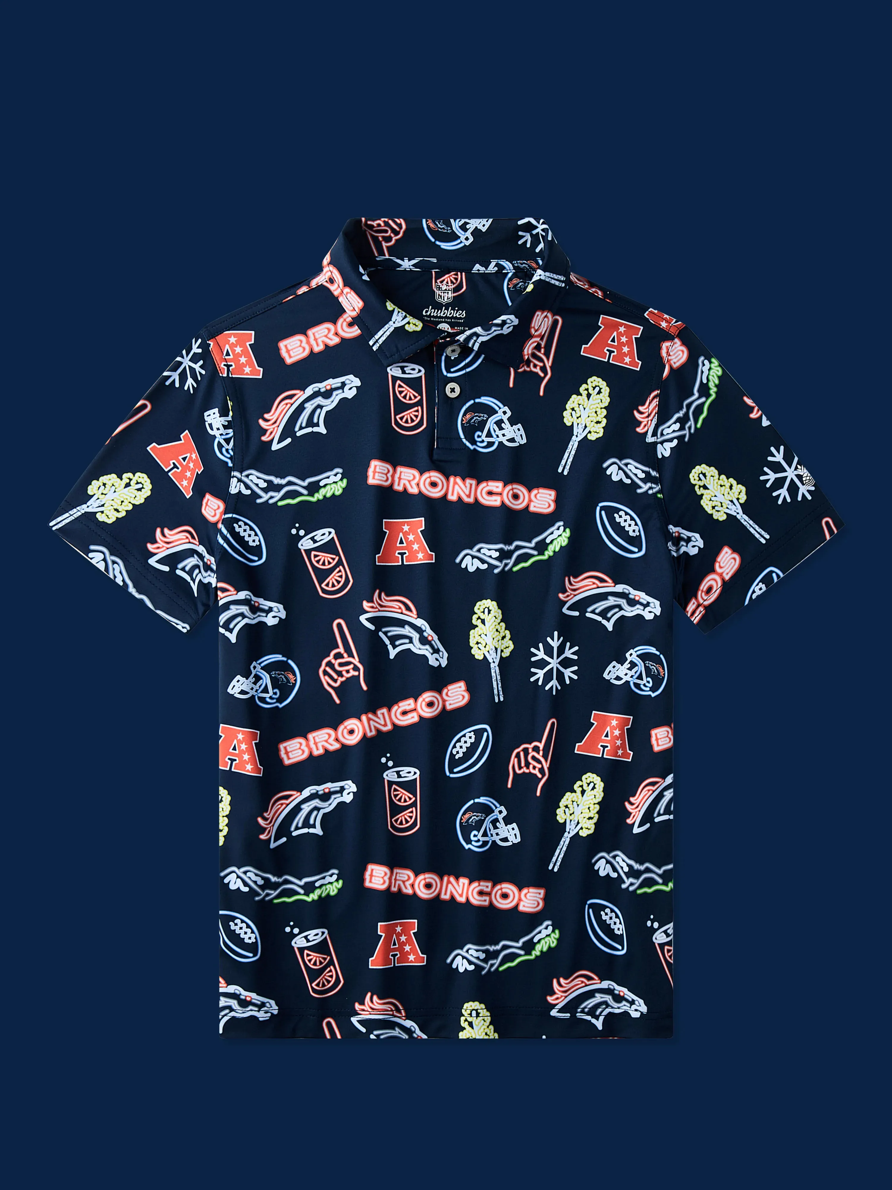 The Neon Broncos (NFL Boys Performance Polo)