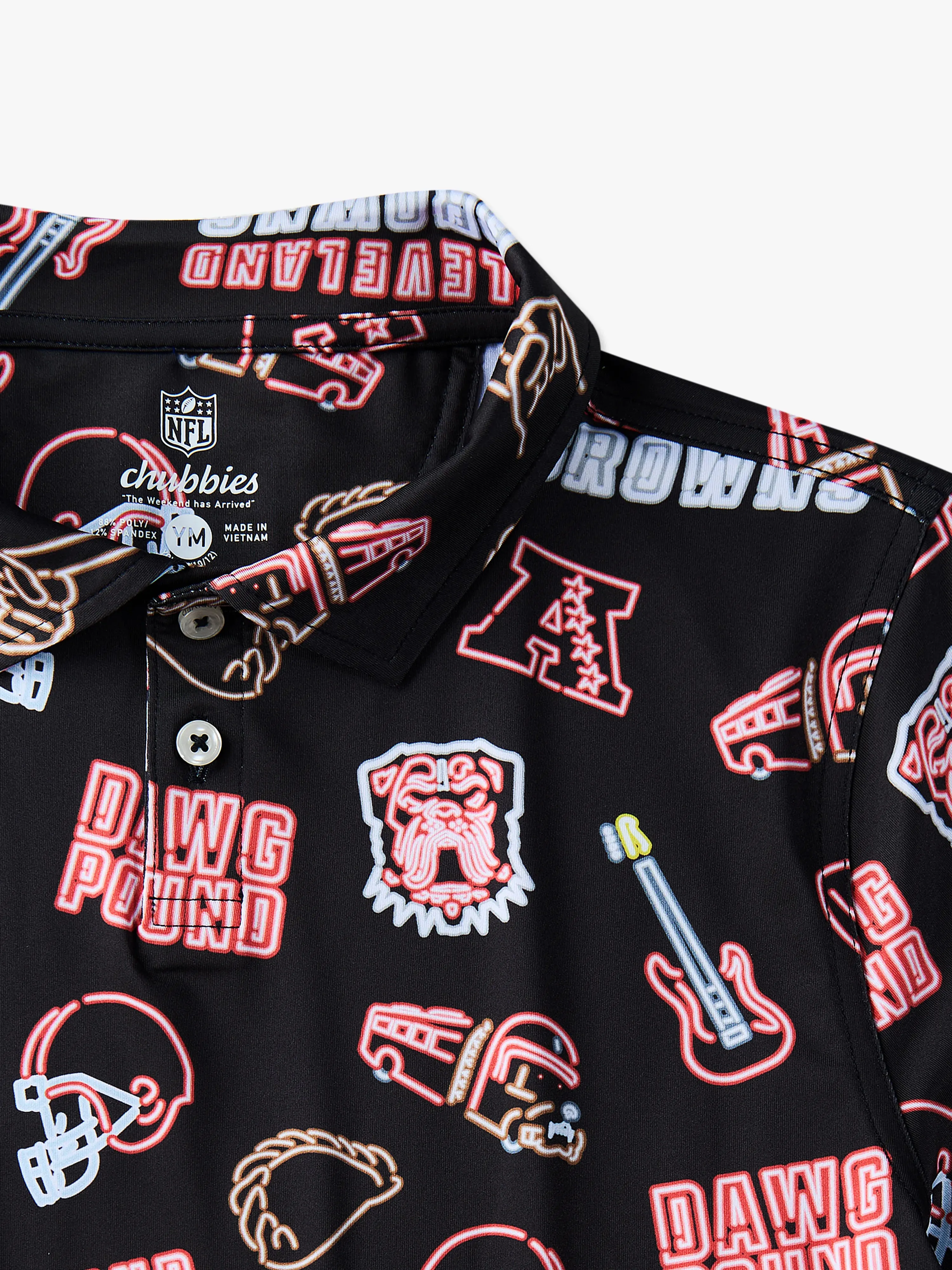 The Neon Browns (NFL Boys Performance Polo)