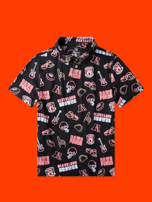 The Neon Browns (NFL Boys Performance Polo)