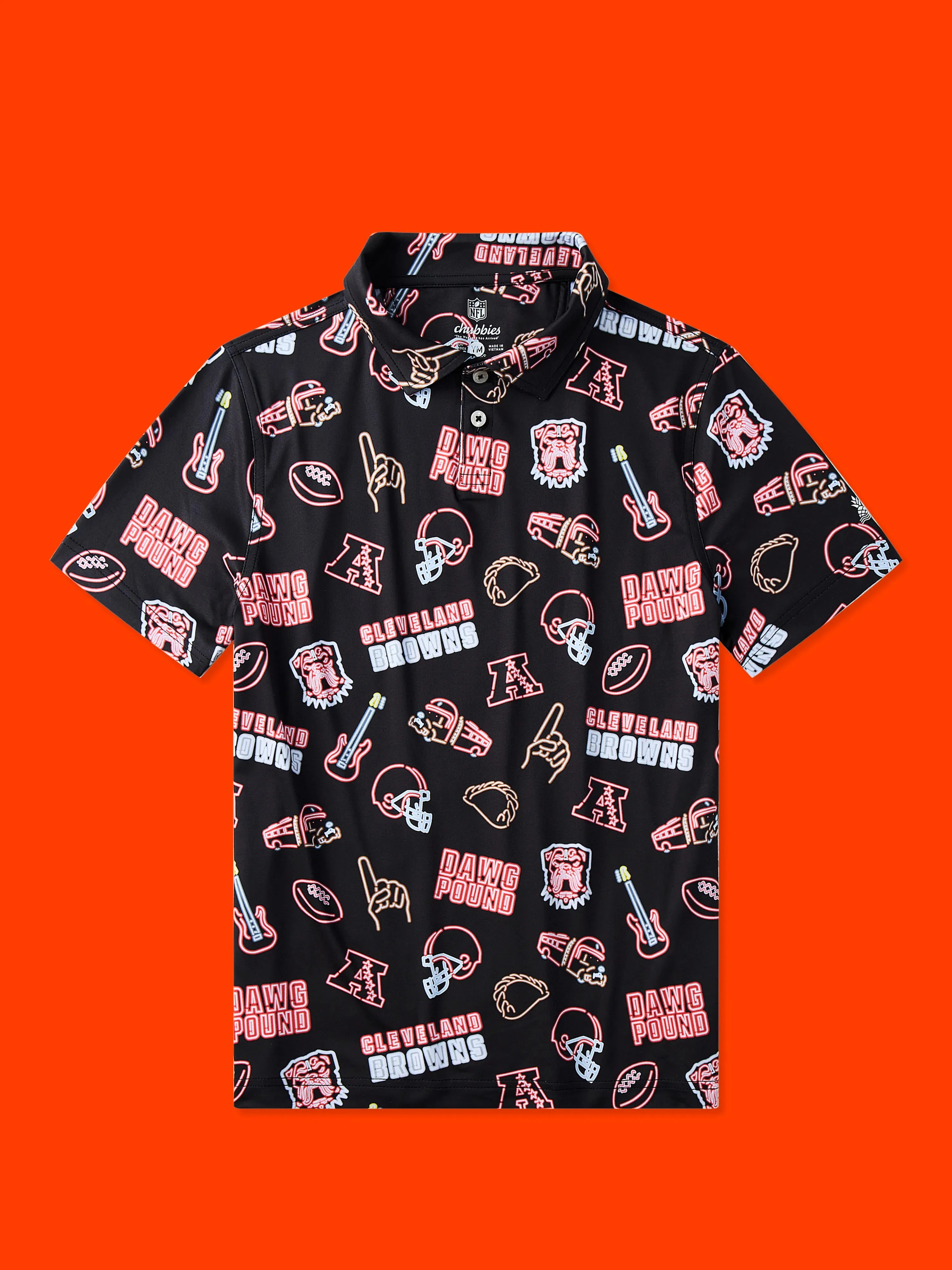The Neon Browns (NFL Boys Performance Polo)