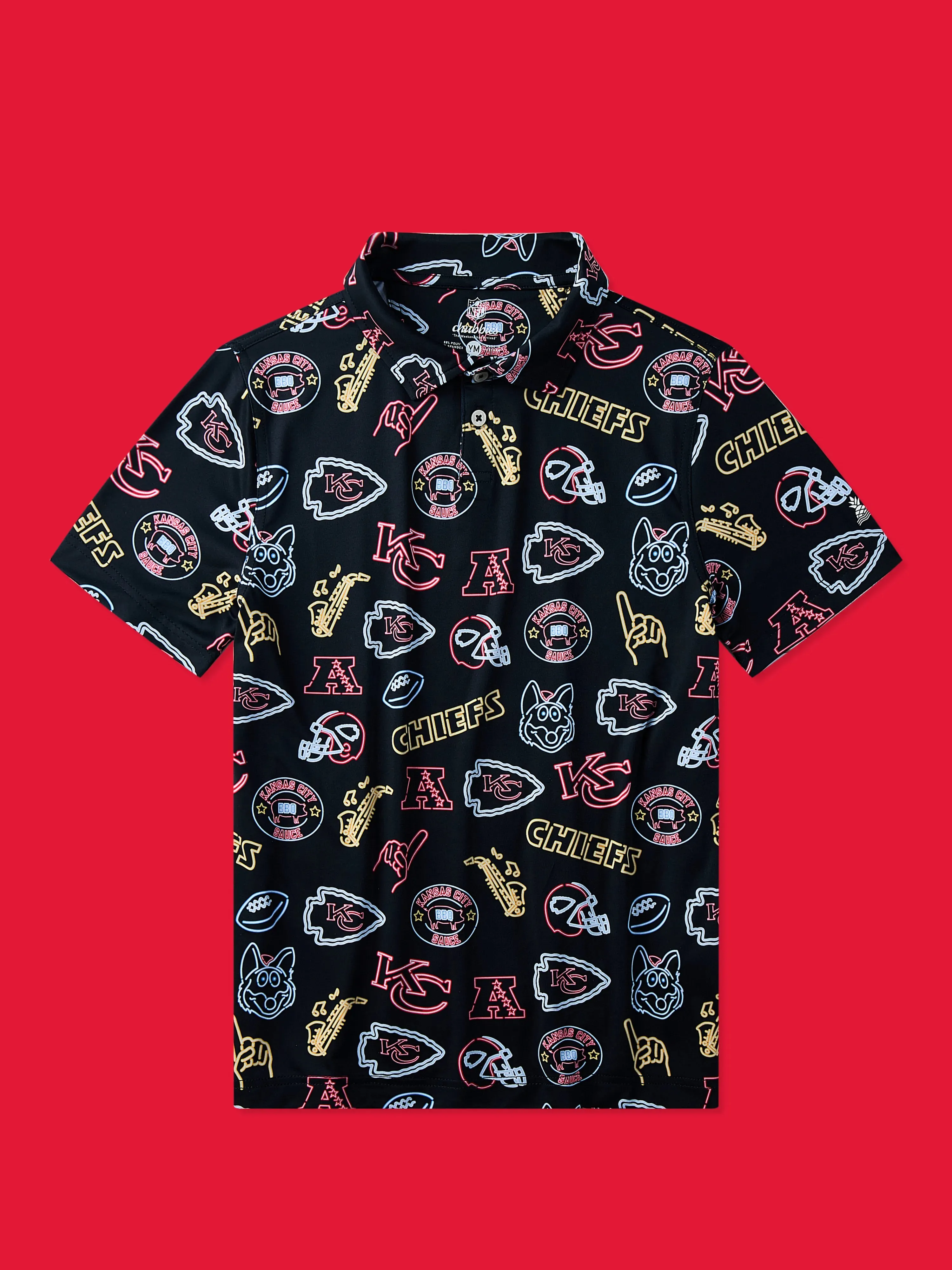 The Neon Chiefs (NFL Boys Performance Polo)
