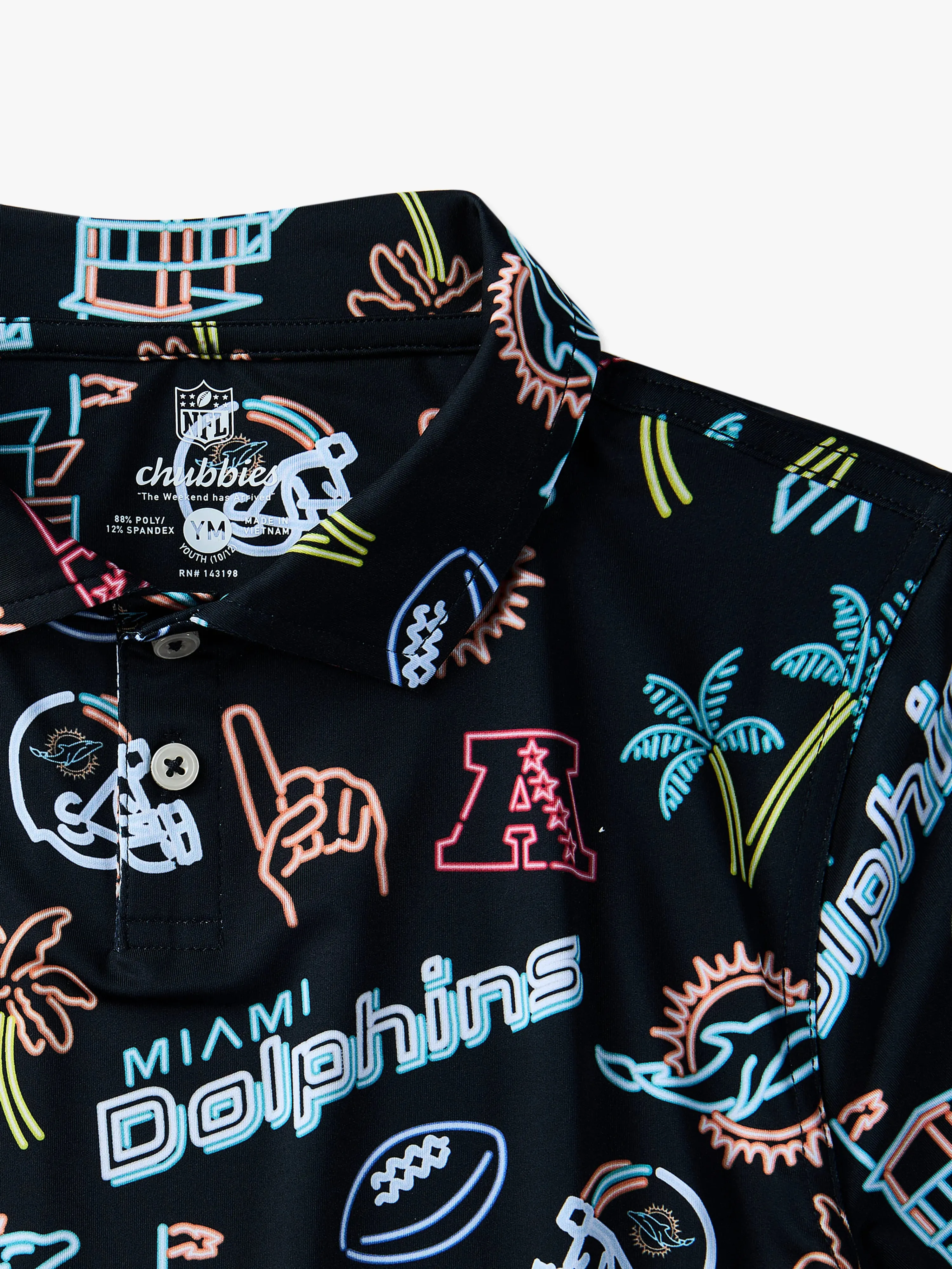 The Neon Dolphins (NFL Boys Performance Polo)