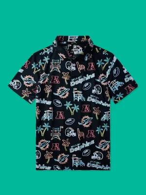 The Neon Dolphins (NFL Boys Performance Polo)