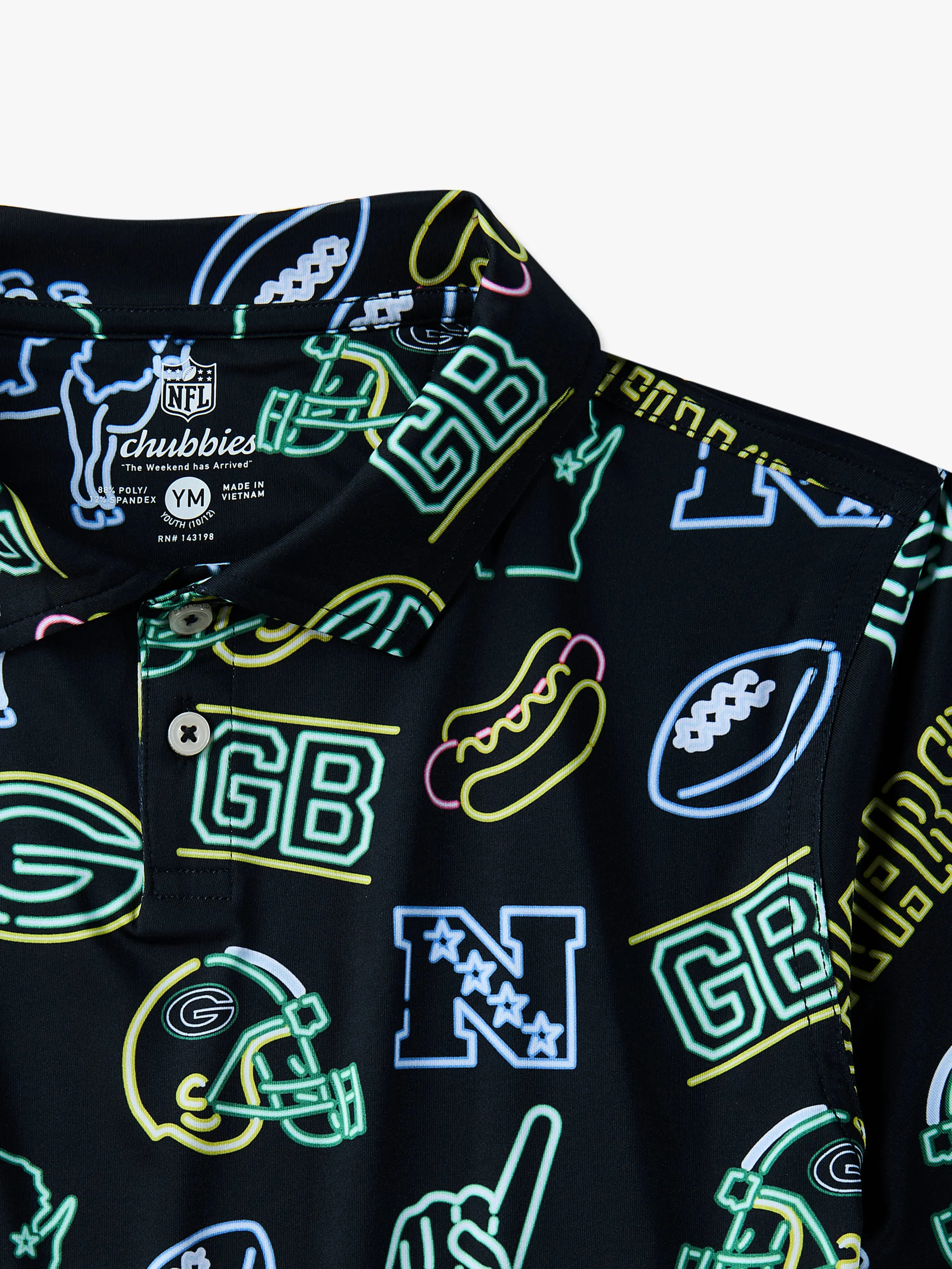 The Neon Packers (NFL Boys Performance Polo)