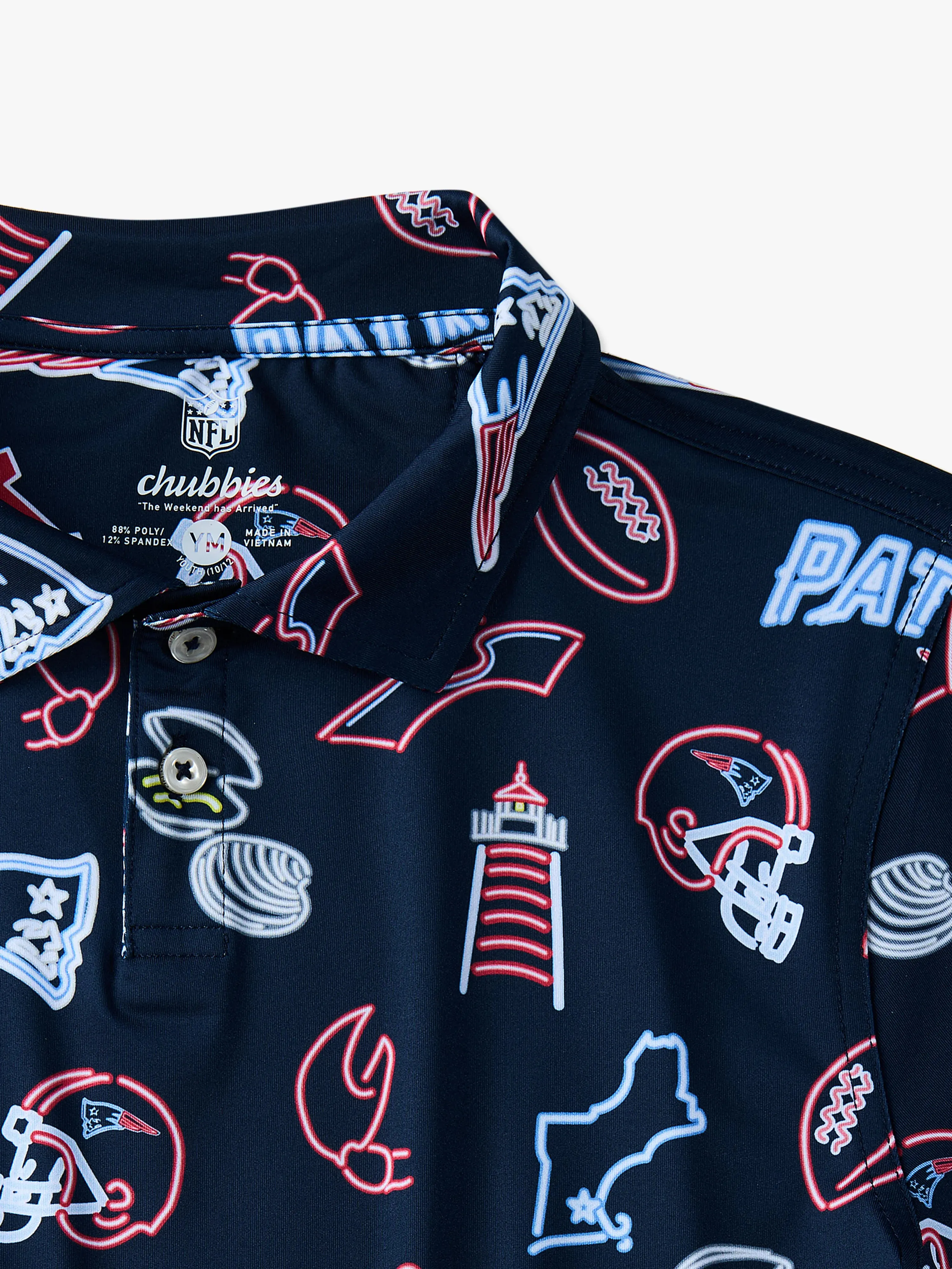 The Neon Patriots (NFL Boys Performance Polo)