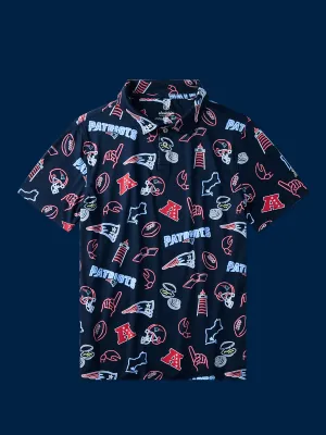 The Neon Patriots (NFL Boys Performance Polo)