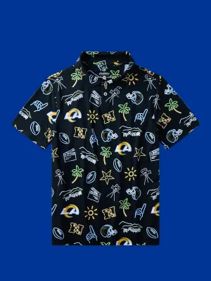 The Neon Rams (NFL Boys Performance Polo)