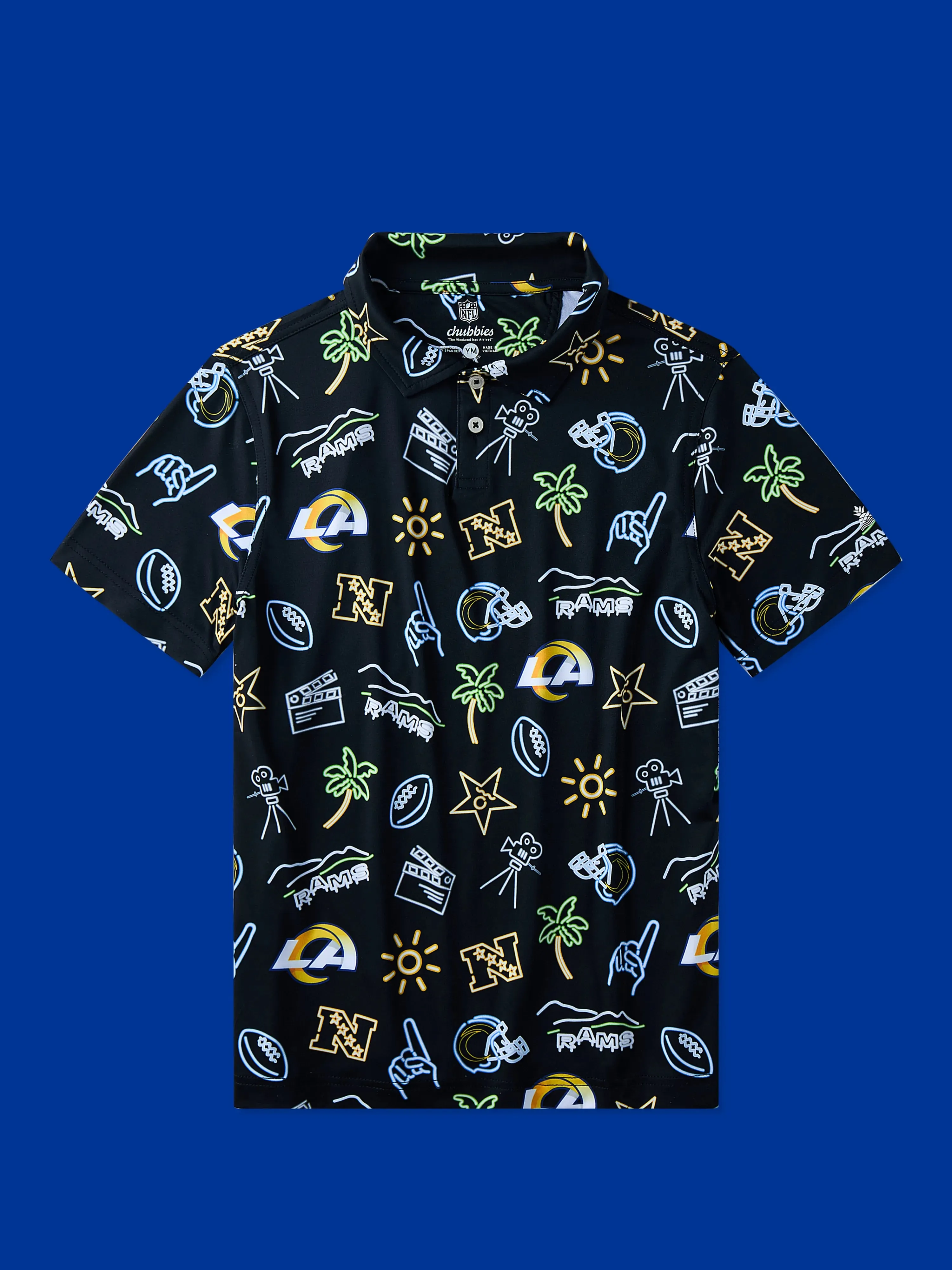 The Neon Rams (NFL Boys Performance Polo)