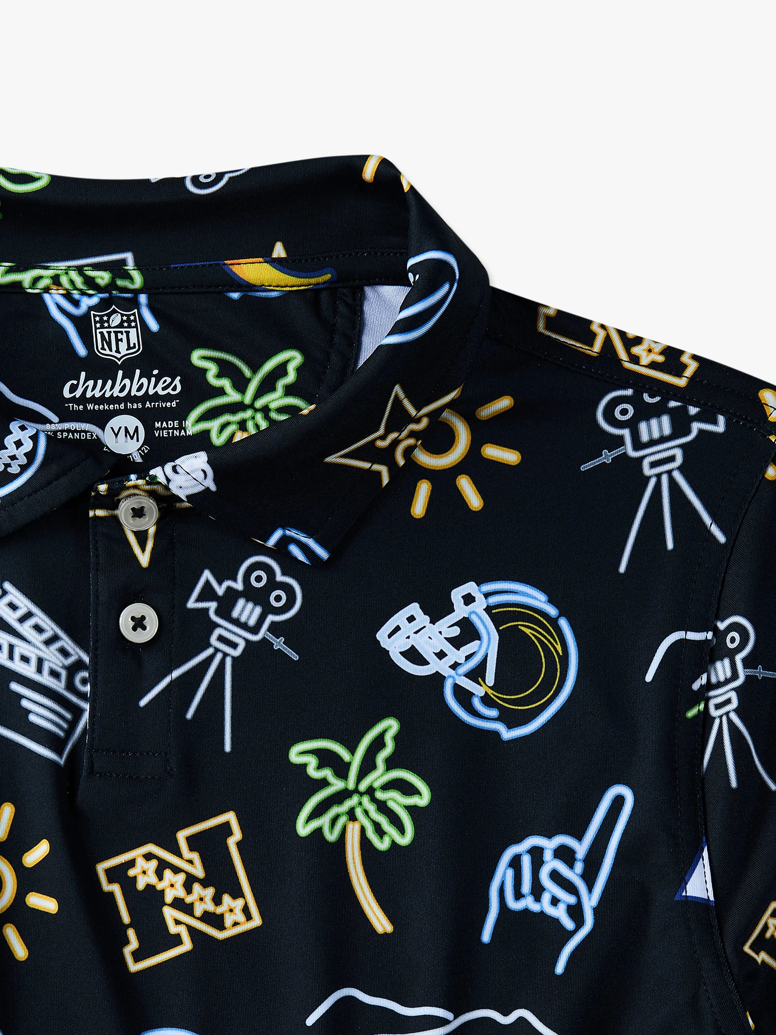 The Neon Rams (NFL Boys Performance Polo)