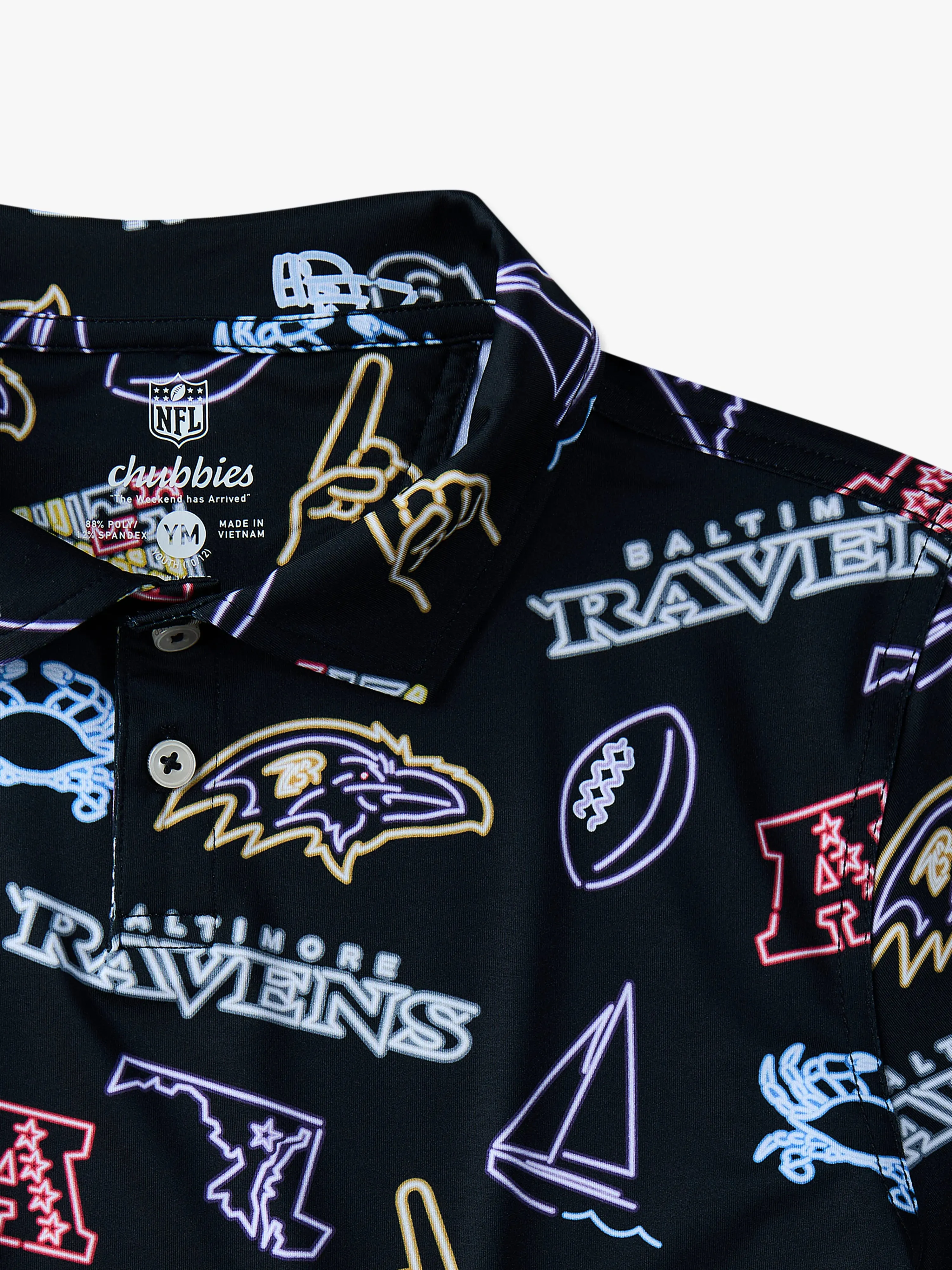 The Neon Ravens (NFL Boys Performance Polo)