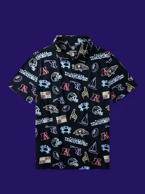 The Neon Ravens (NFL Boys Performance Polo)