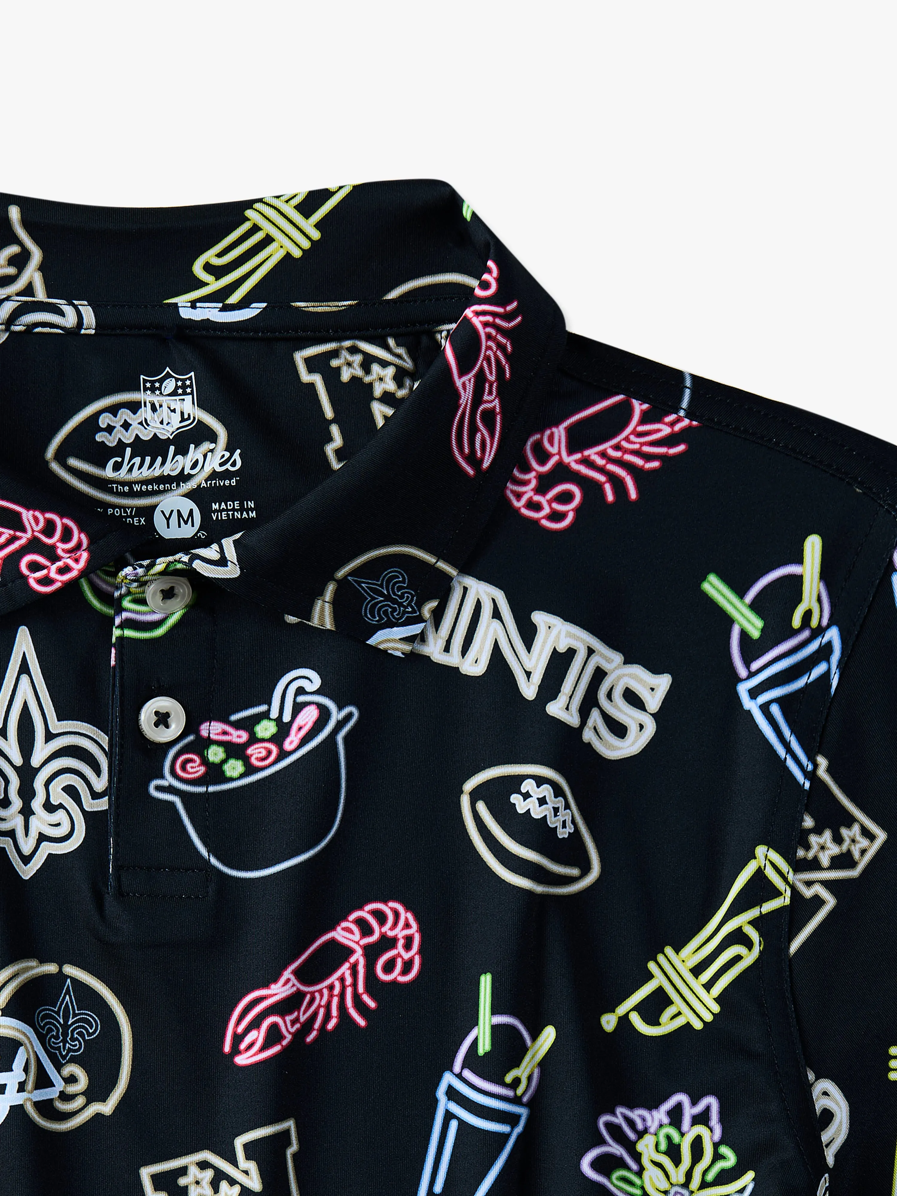 The Neon Saints (NFL Boys Performance Polo)