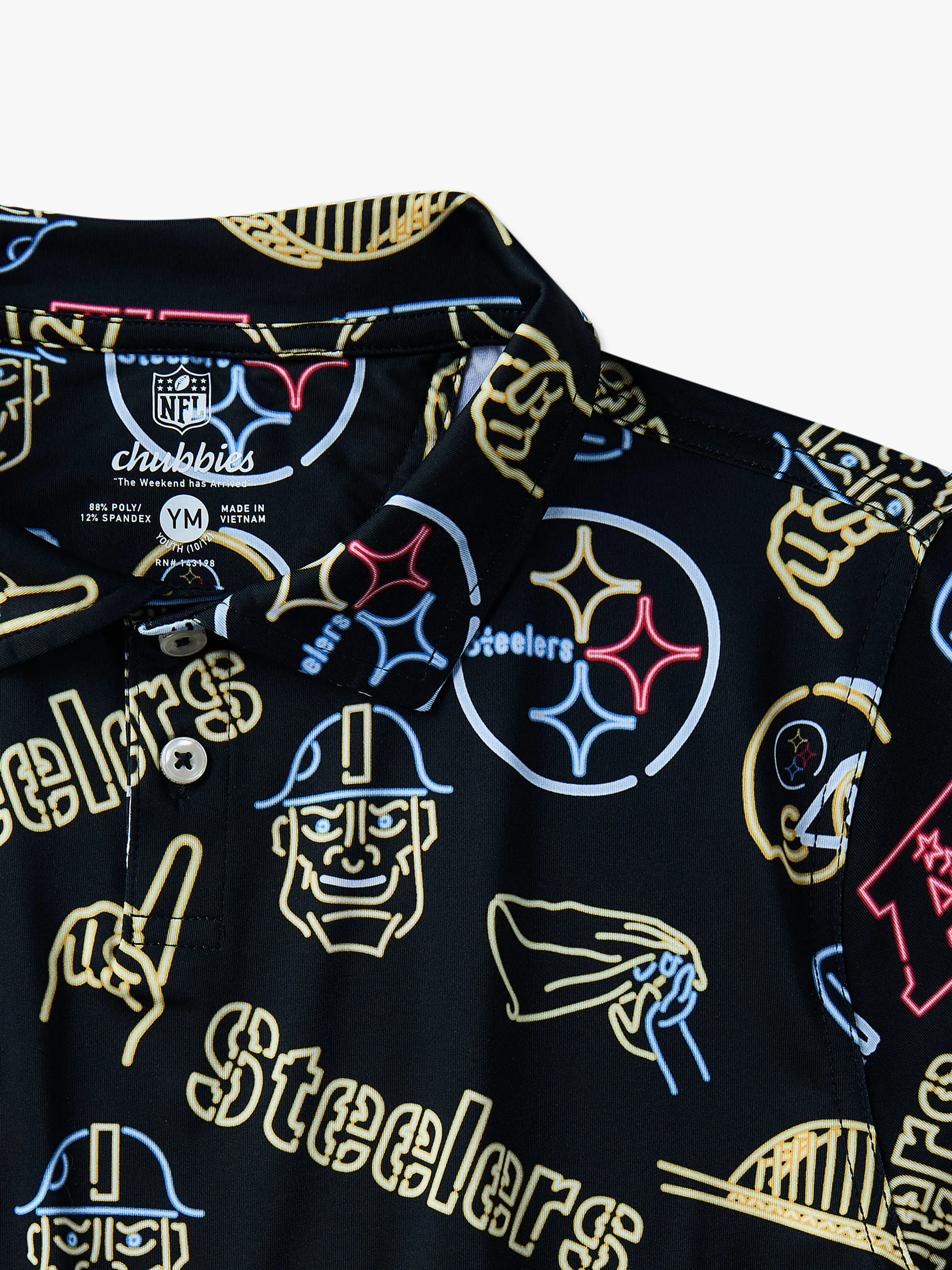 The Neon Steelers (NFL Boys Performance Polo)