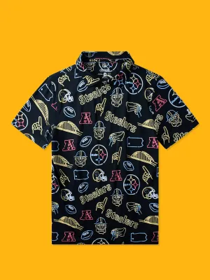 The Neon Steelers (NFL Boys Performance Polo)