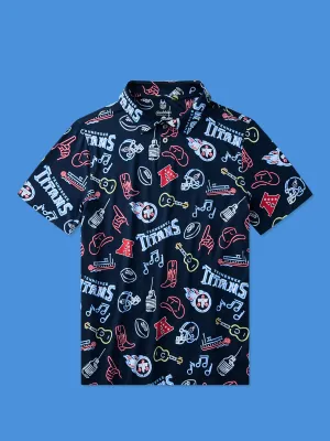 The Neon Titans (NFL Boys Performance Polo)