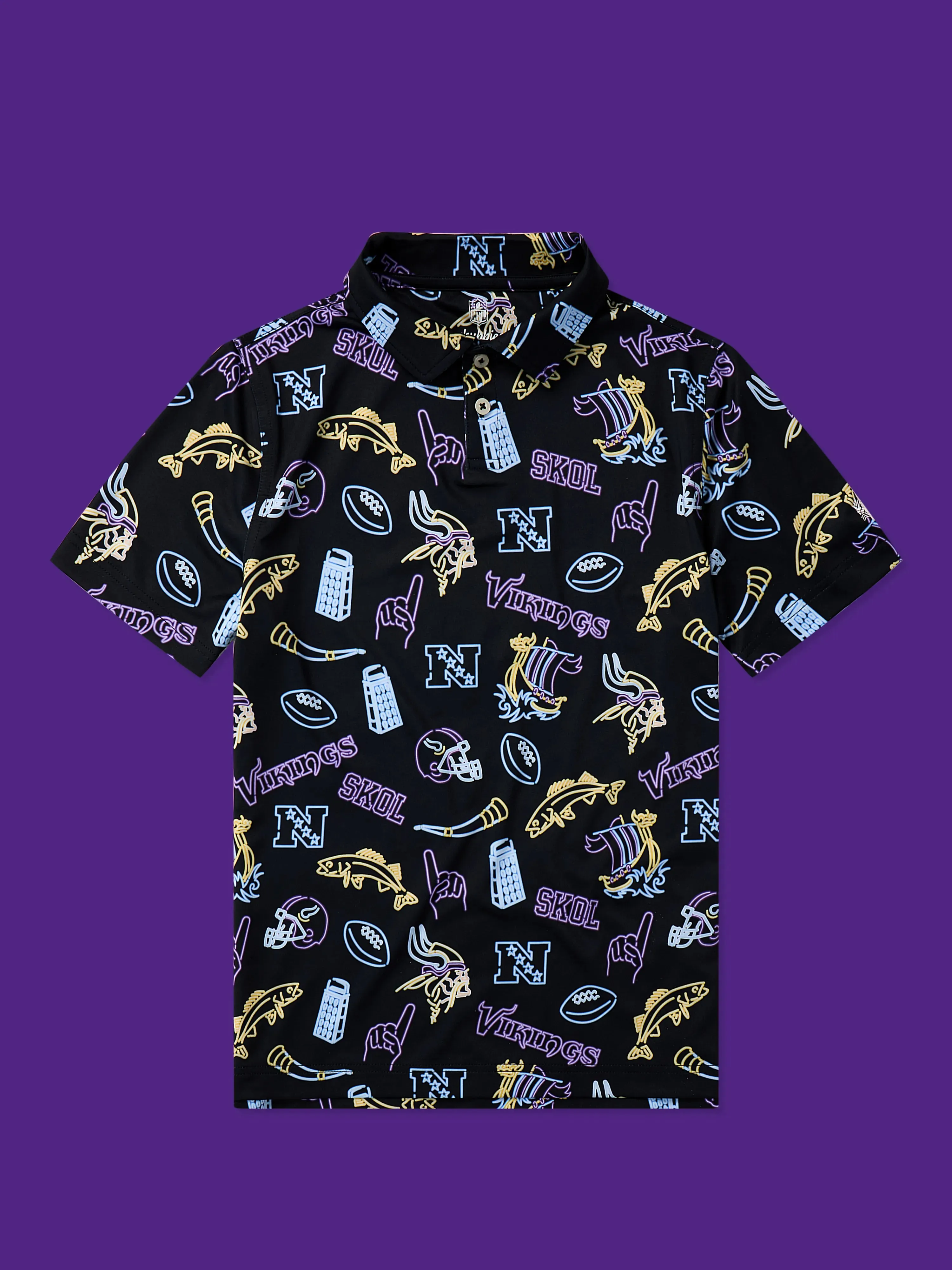 The Neon Vikings (NFL Boys Performance Polo)