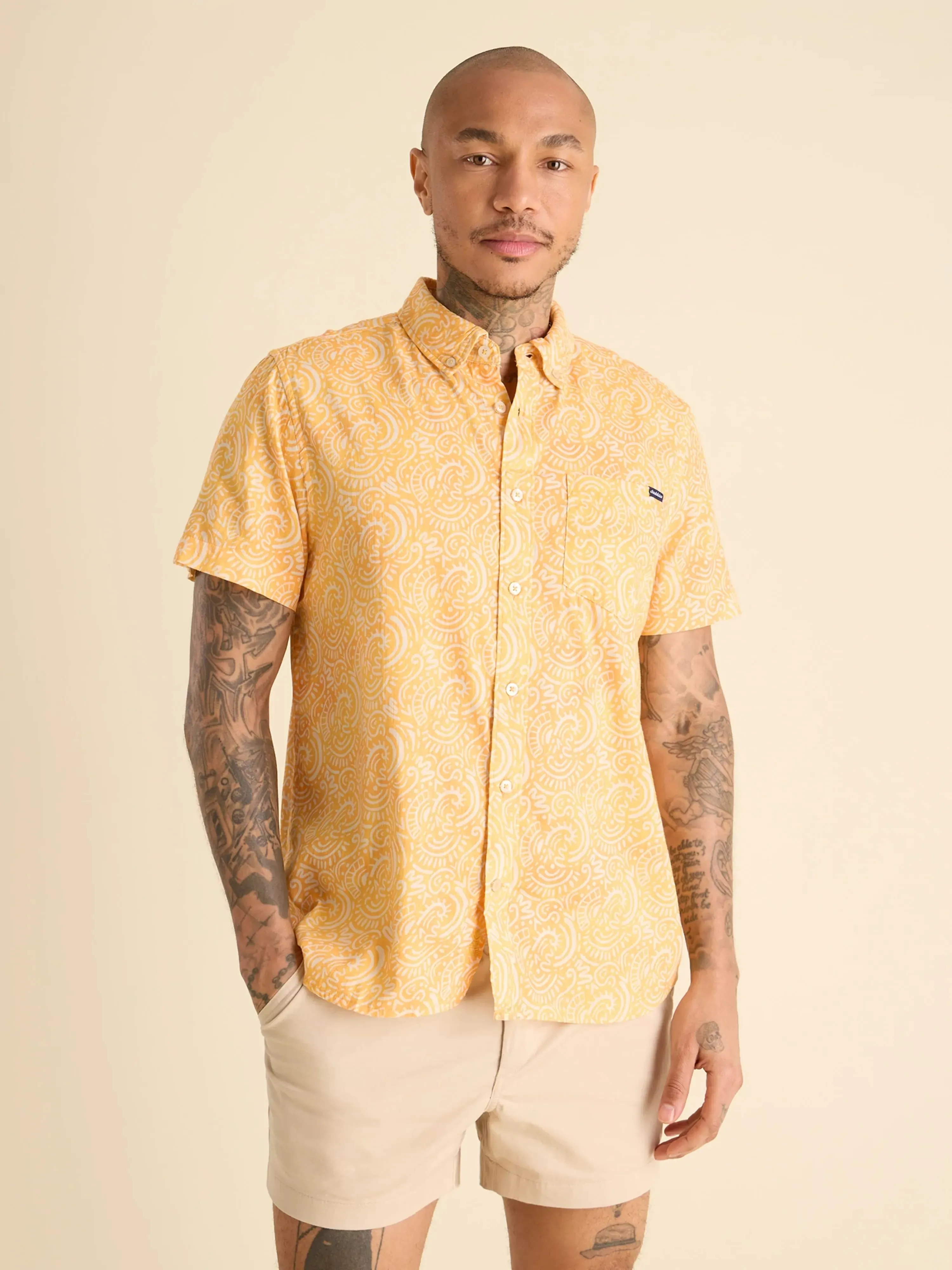 The Screen Saver (Resort Weave Friday Shirt) - Yellow