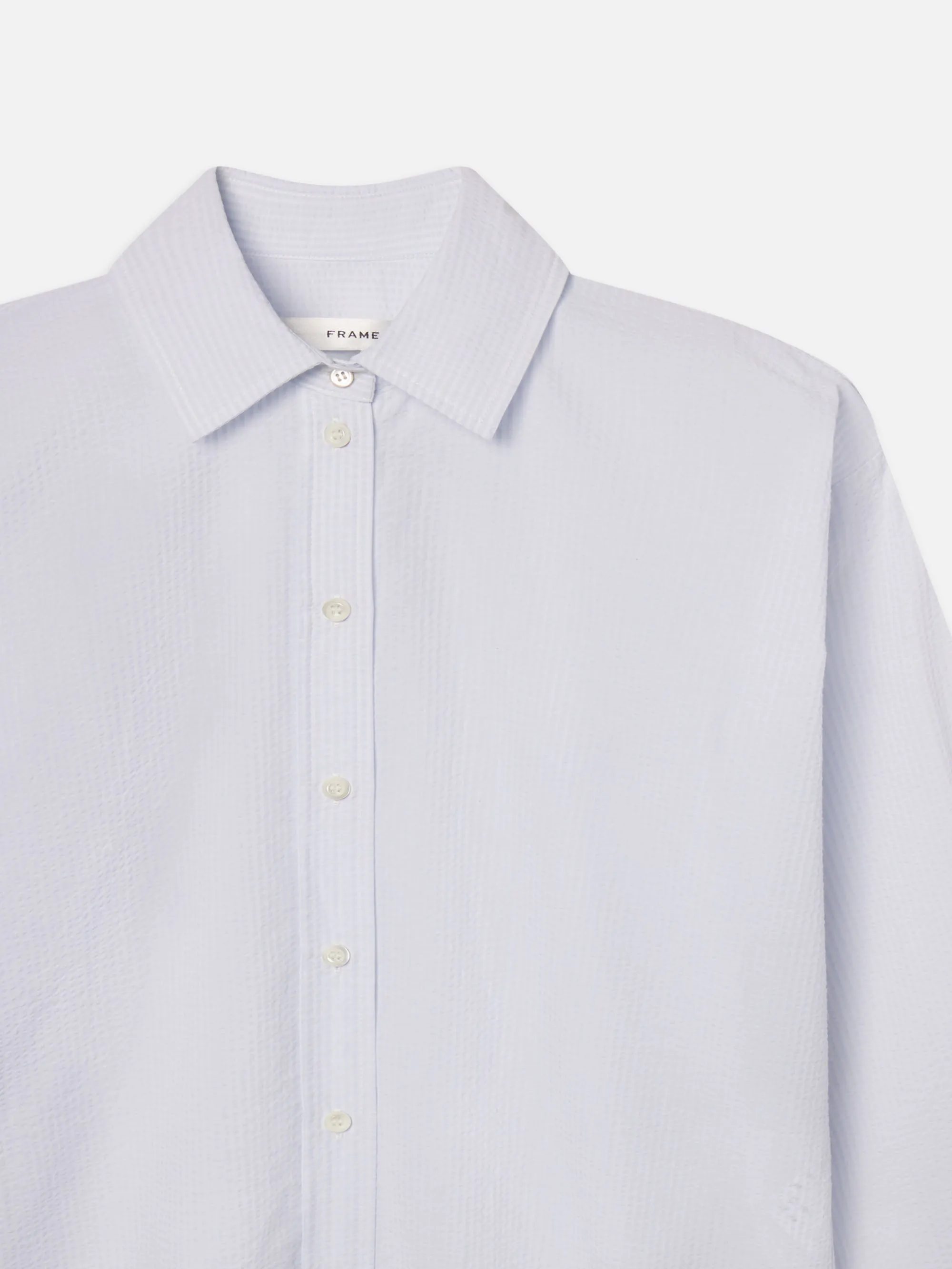 The Seersucker Classic Shirt -- Light Chambray Multi