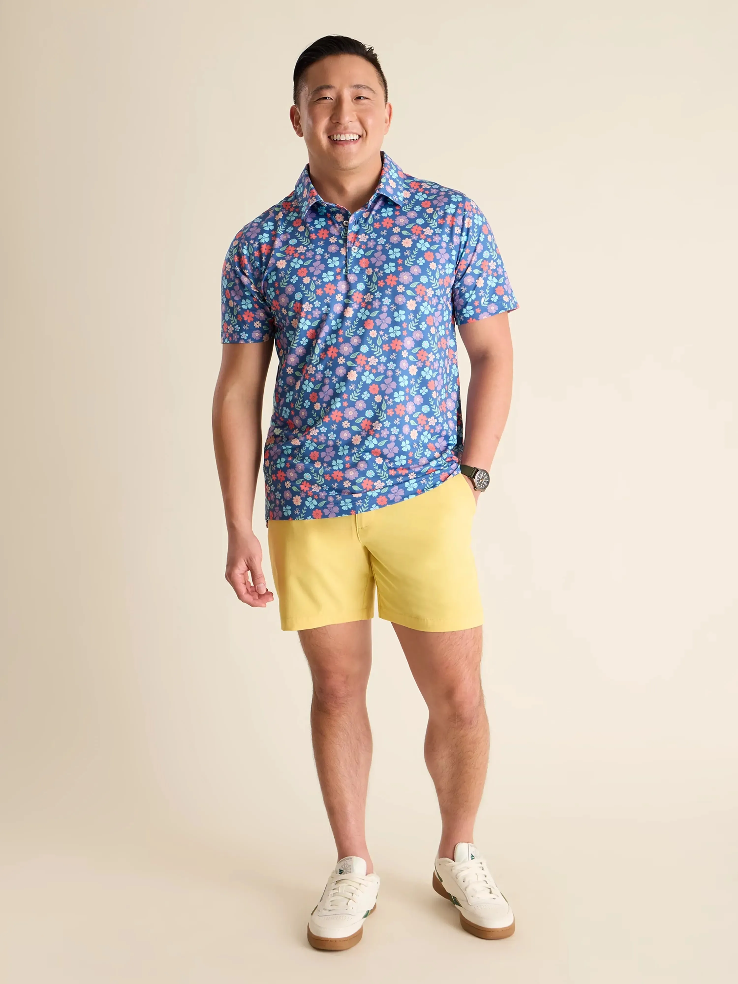 The Spring Pedal (Performance Polo) - Blue