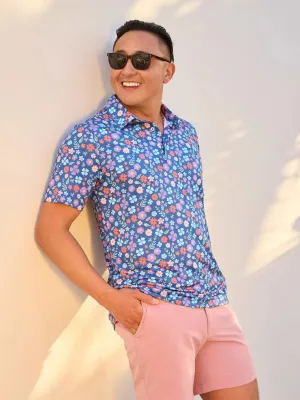 The Spring Pedal (Performance Polo) - Blue
