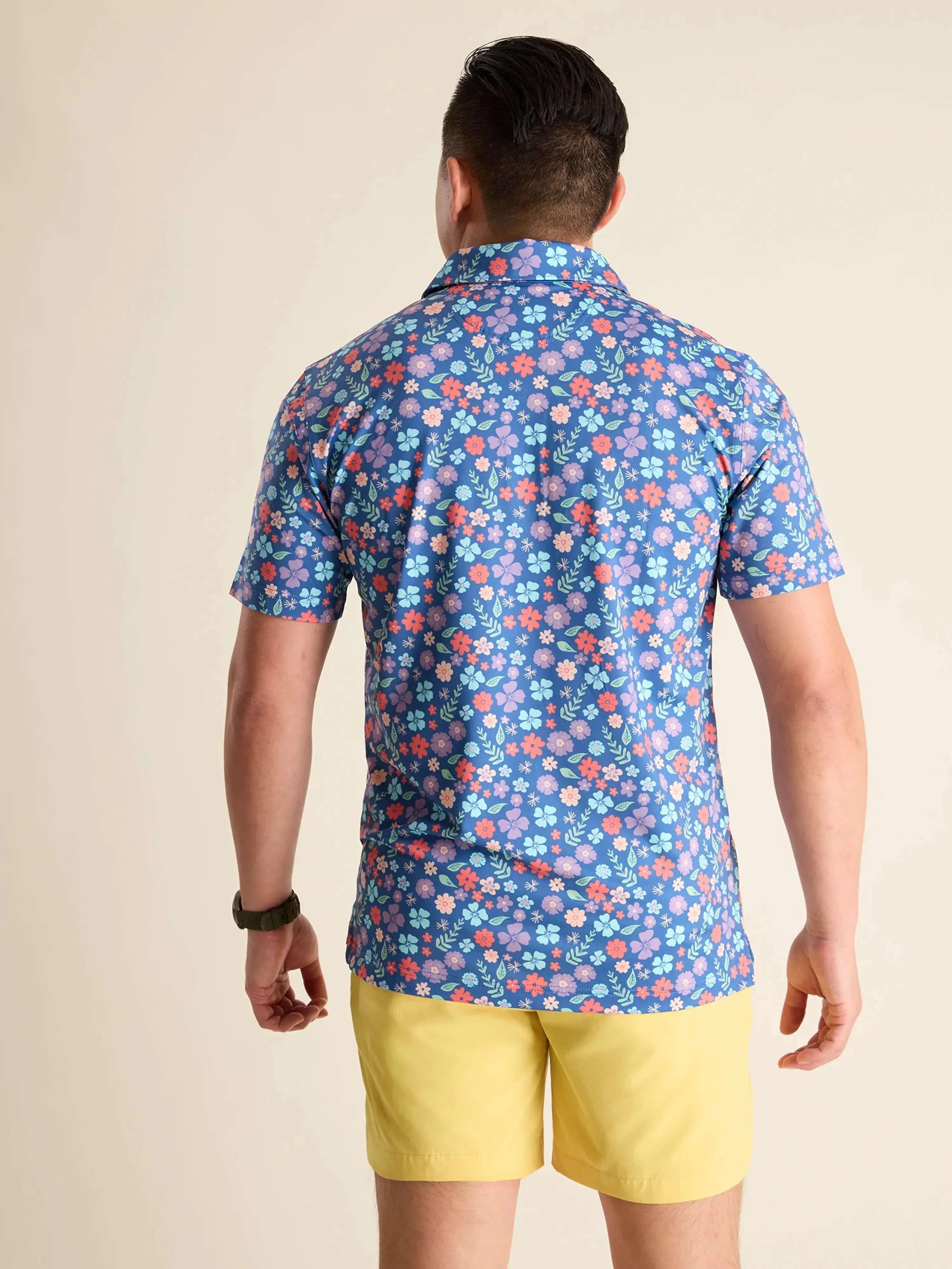 The Spring Pedal (Performance Polo) - Blue