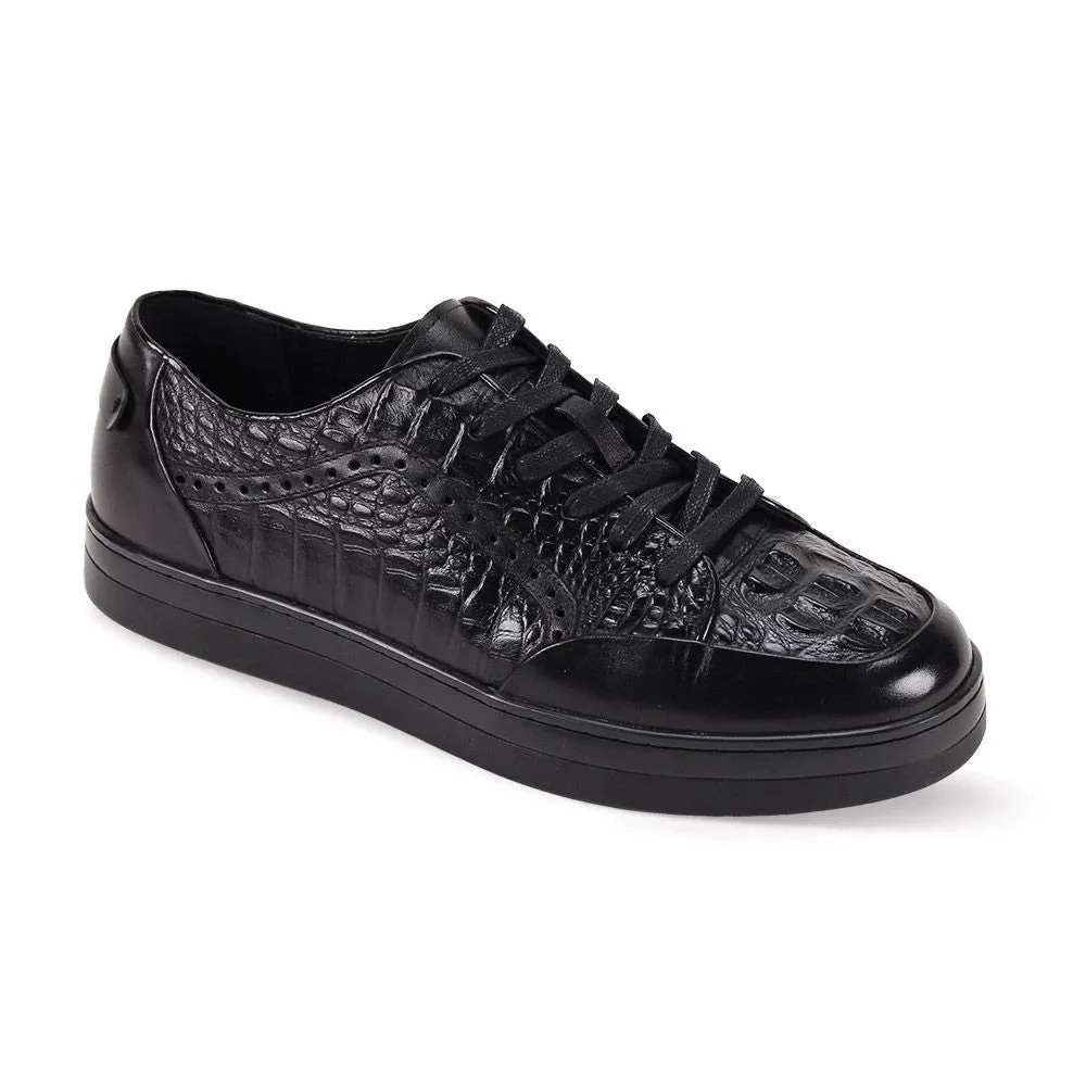 Timo Crocodile Embossed Sneaker by Giovanni