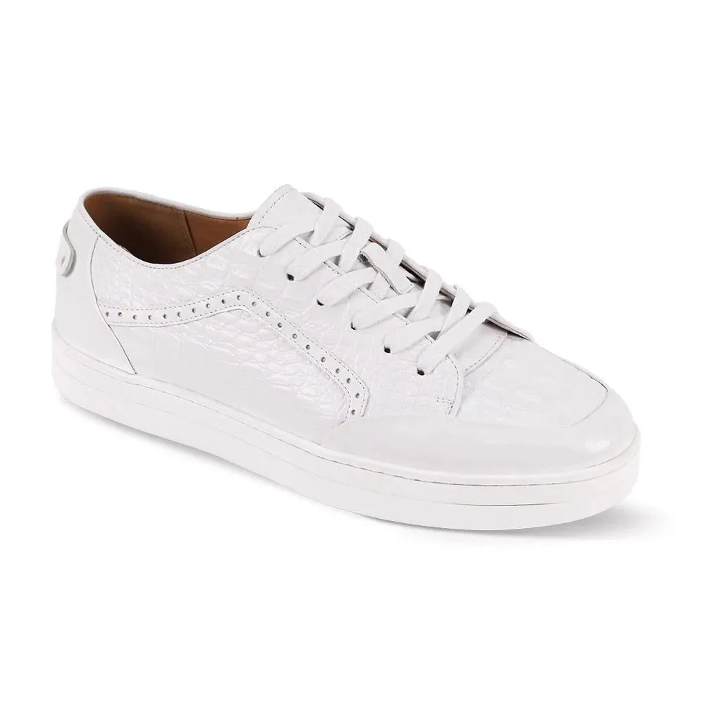 Timo Crocodile Embossed Sneaker by Giovanni