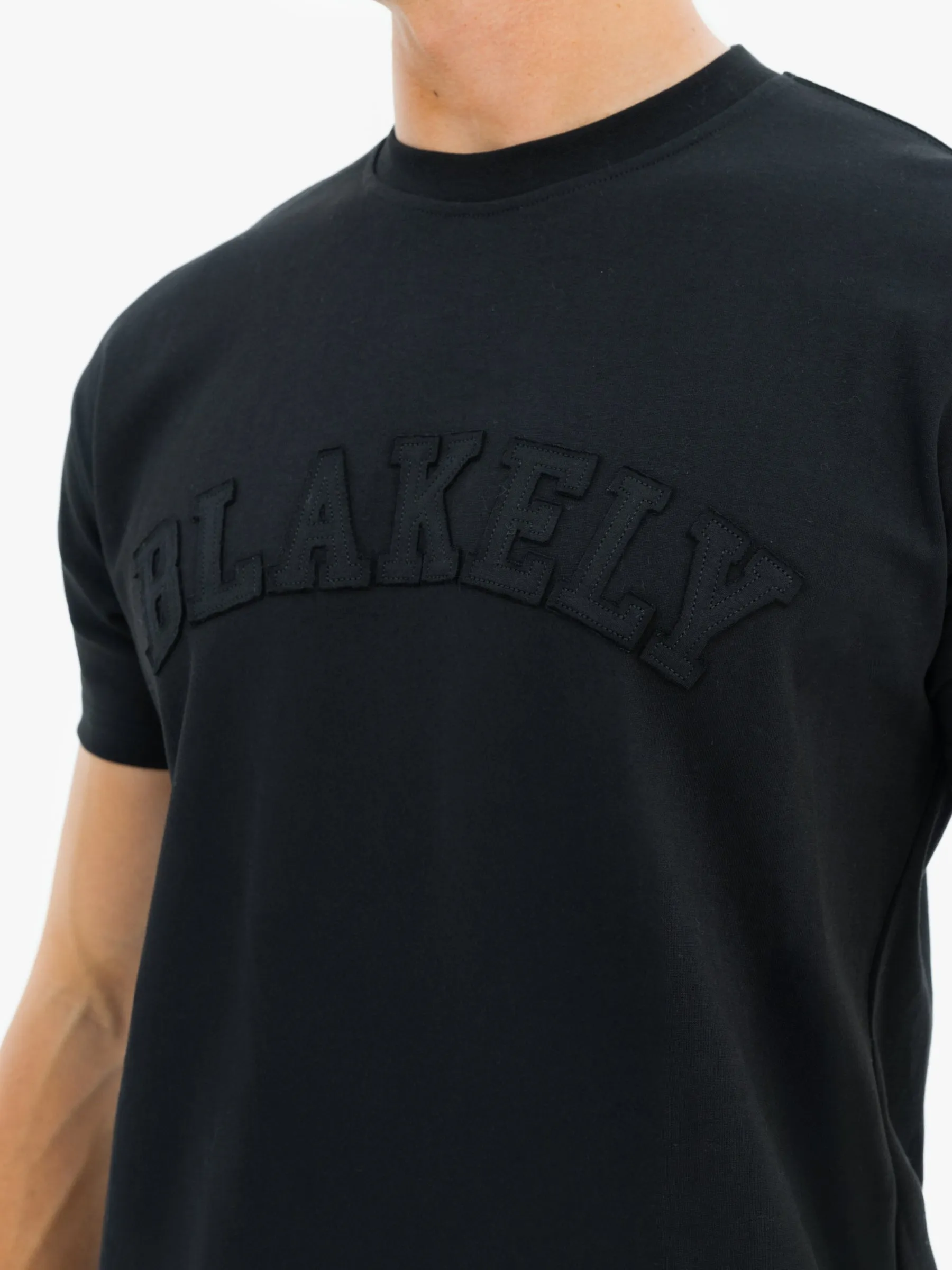 Tonal Varsity Relaxed T-Shirt - Black