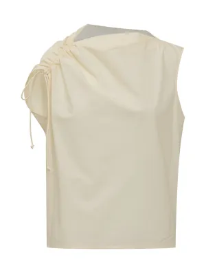 Tory Burch Tie Detailed Ruched Top