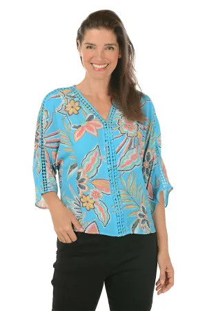Tropical Diamond Crochet Blouse