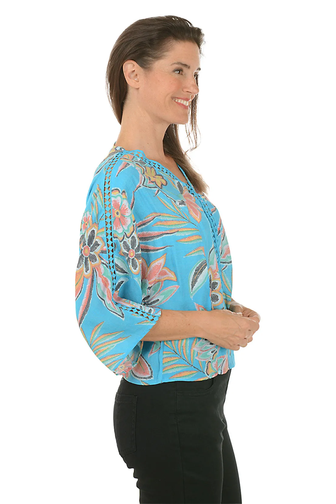 Tropical Diamond Crochet Blouse