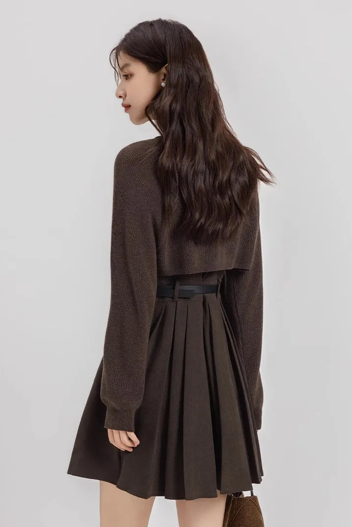 Two-Piece Mini Cami Dress & Sweater Set (2 Colors)