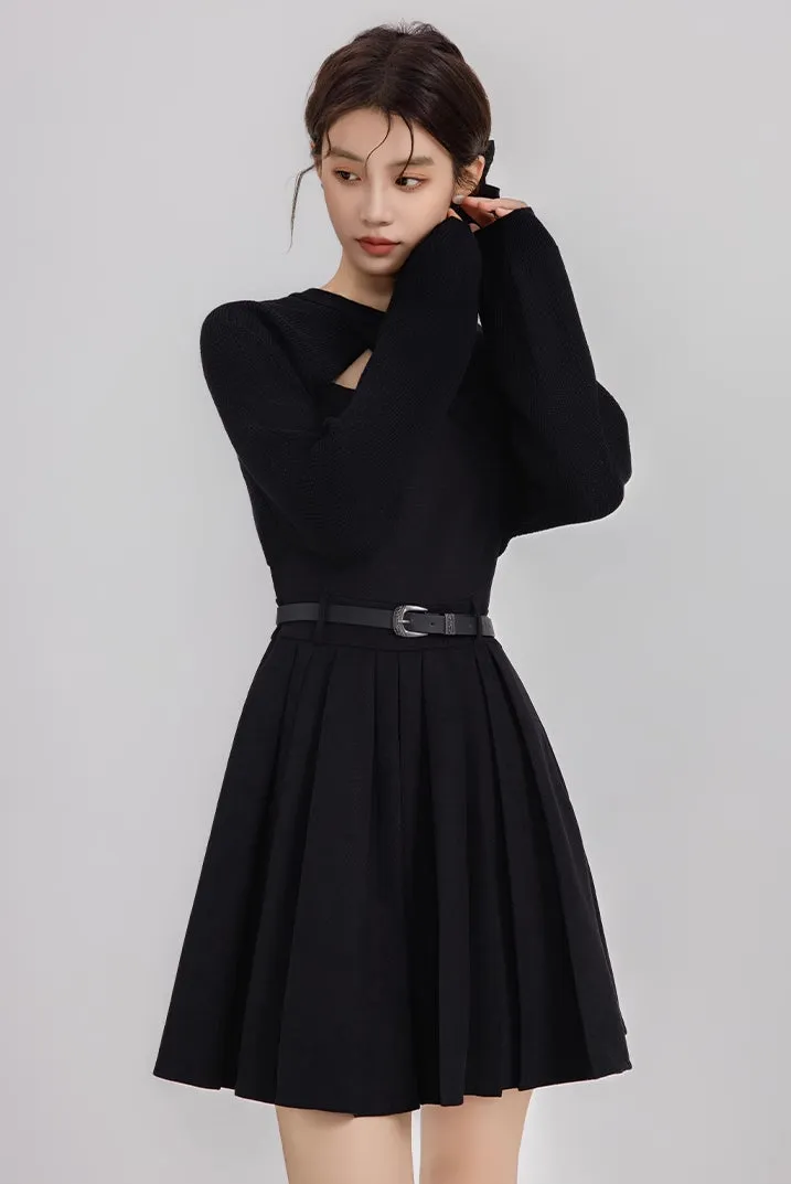Two-Piece Mini Cami Dress & Sweater Set (2 Colors)