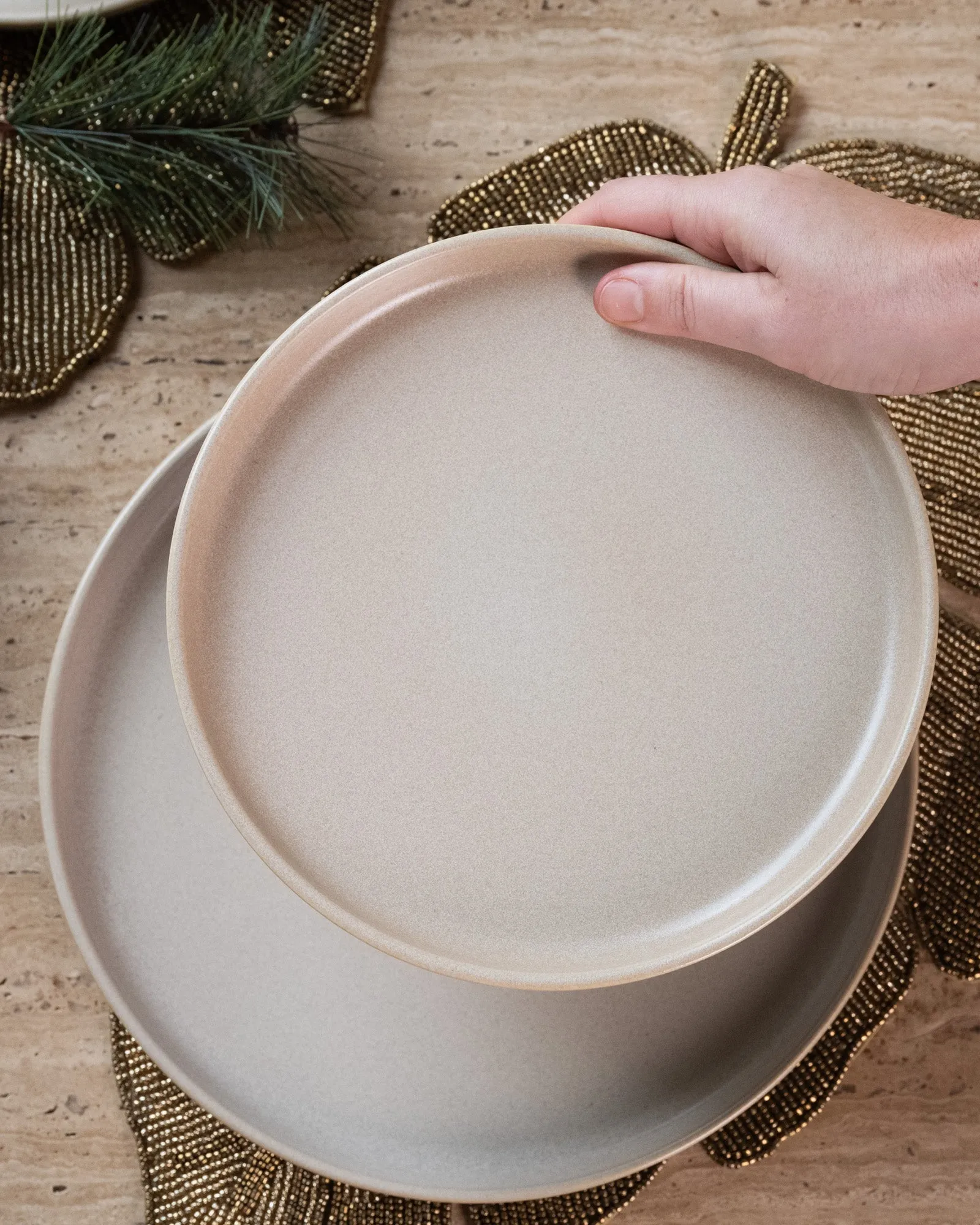 Uno Breakfast Plate Beige