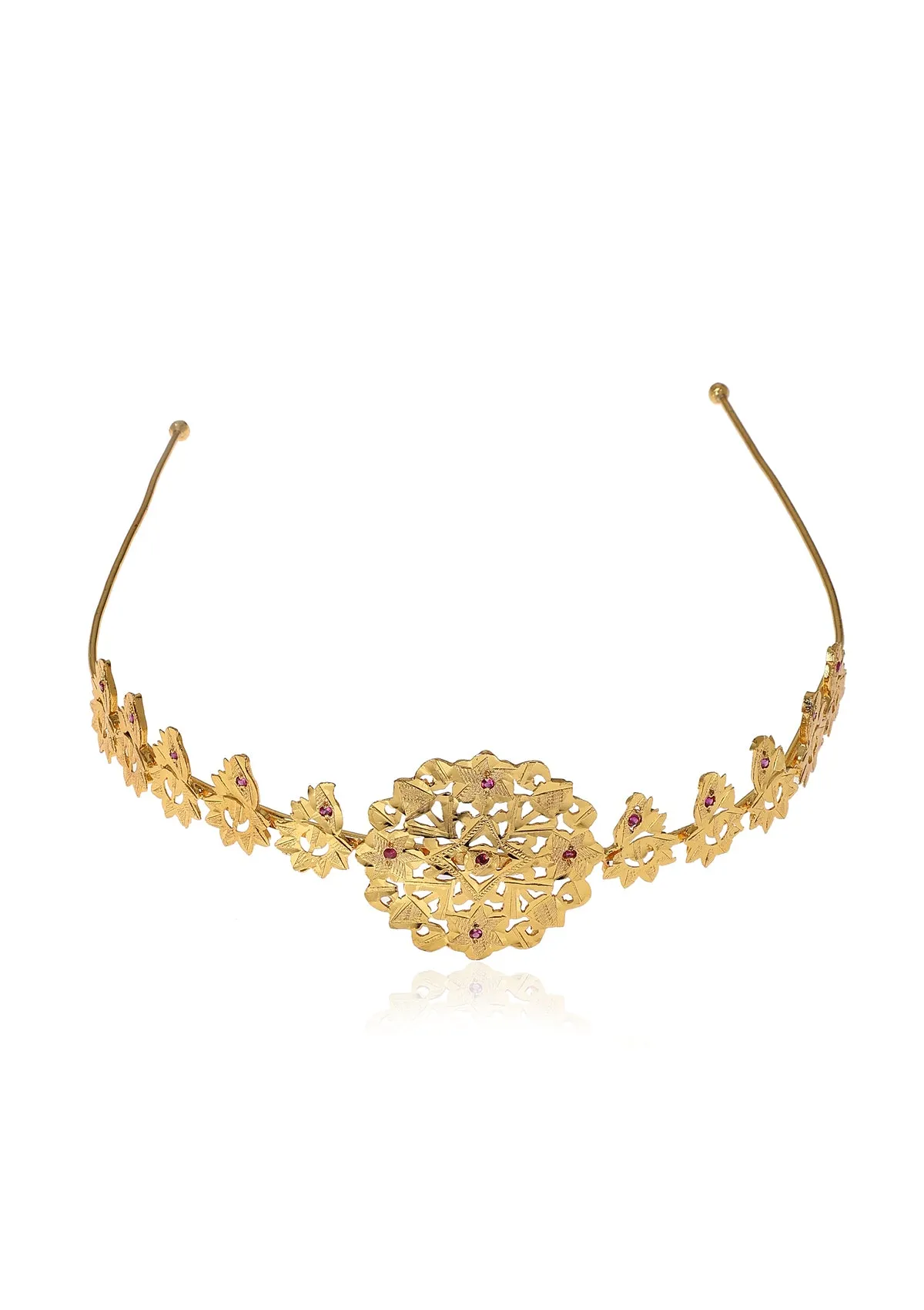 Utsa Gold Tone Silver Hairband