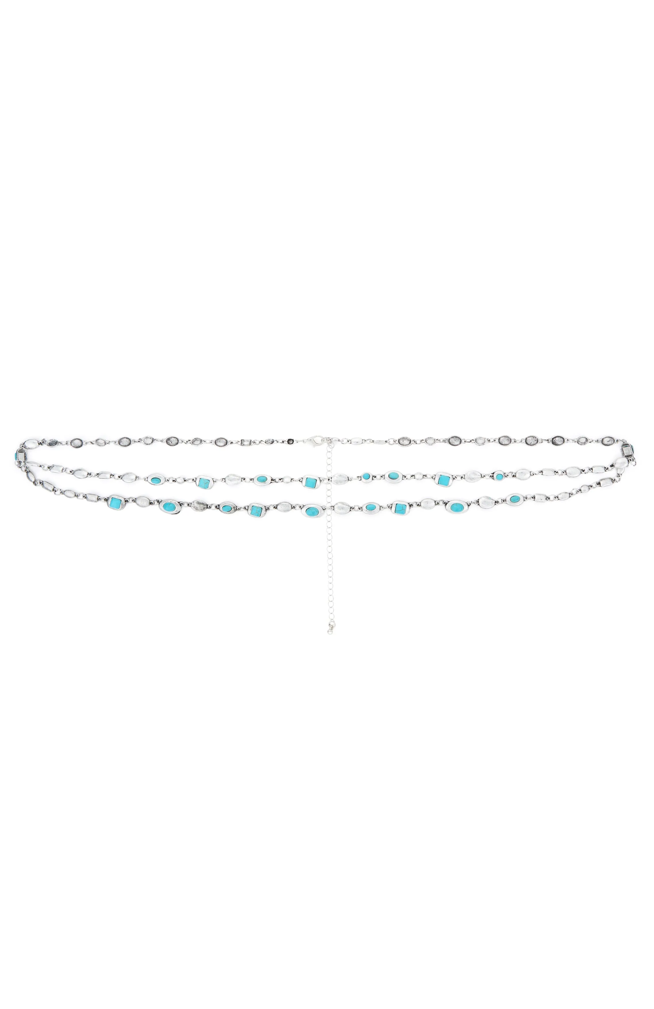 Valda Body Chain Silver/Turquoise