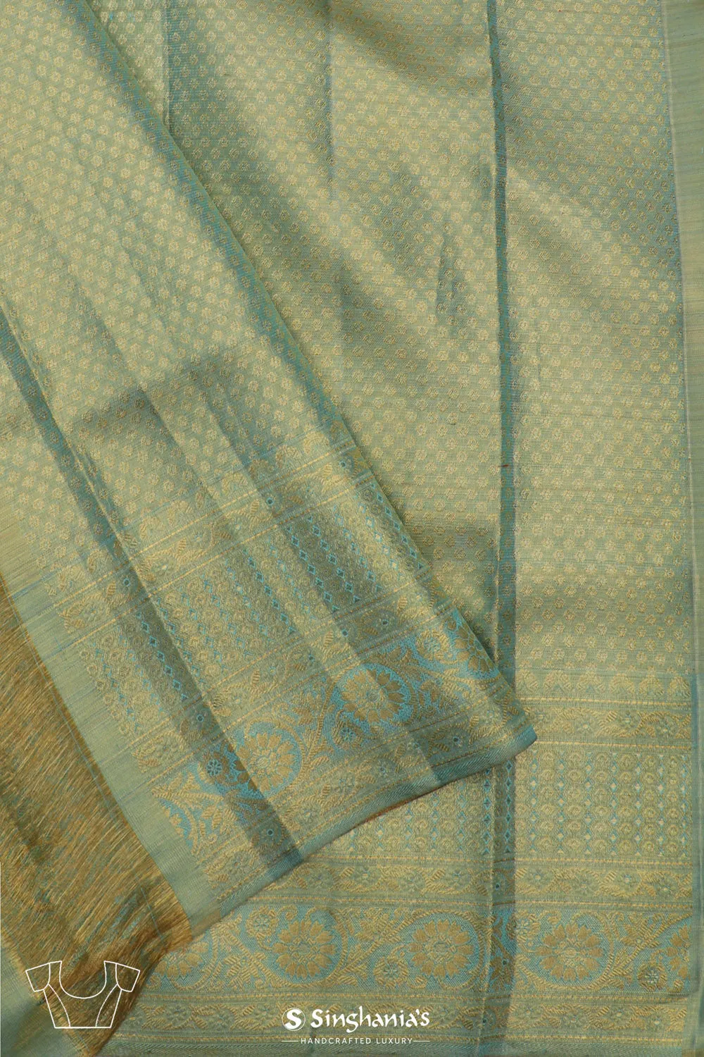 Vegas Gold Jaal Kanjivaram Silk Saree