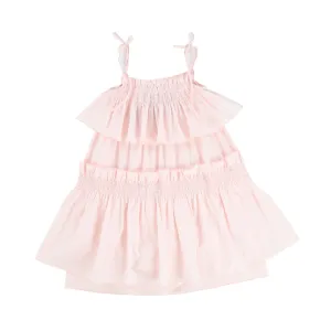 VENERA ARAPU SOFT PINK RUFFLE SMOCKED JUMPER [Final Sale]